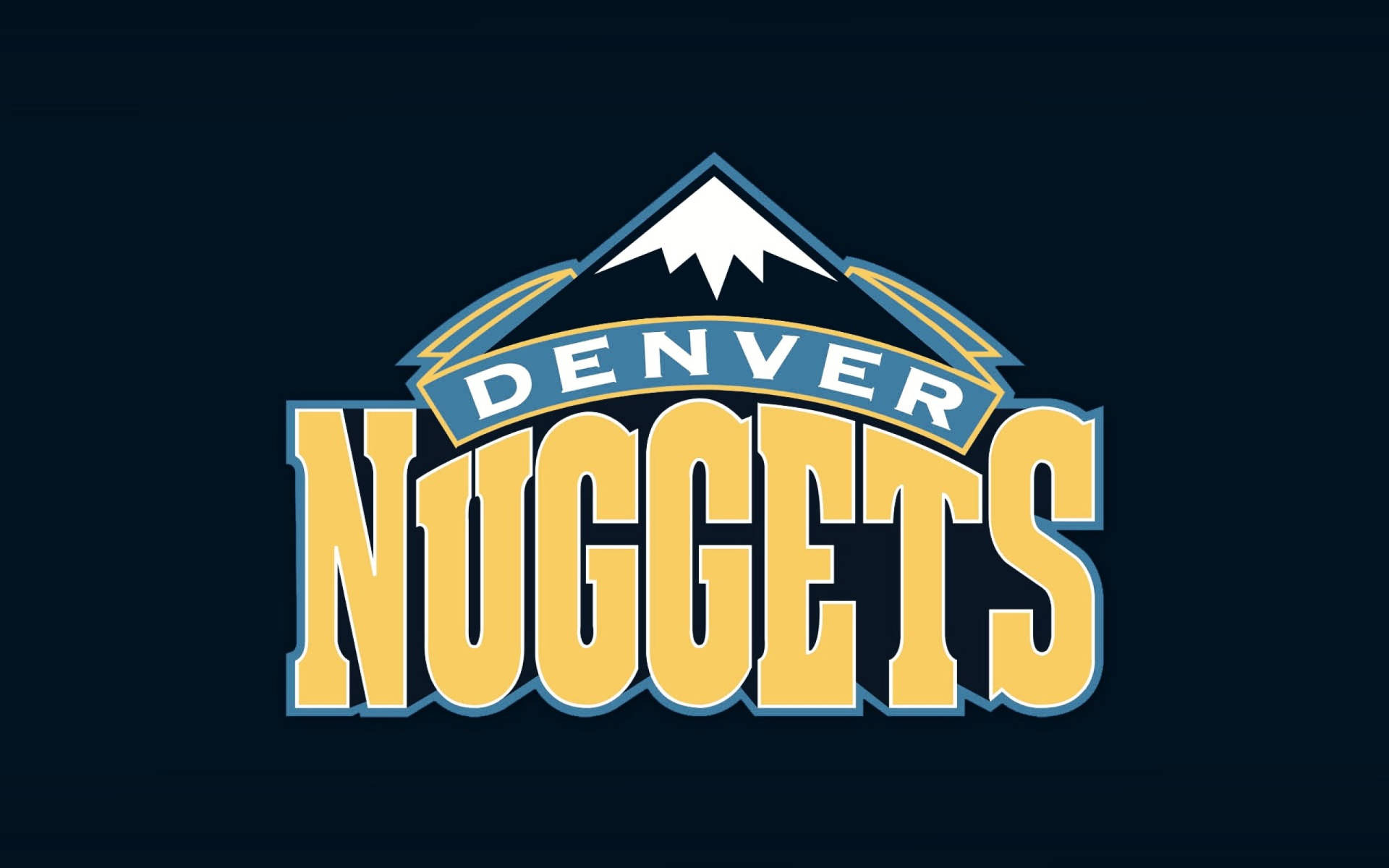 Denver Nuggets Logo I Blå. Wallpaper