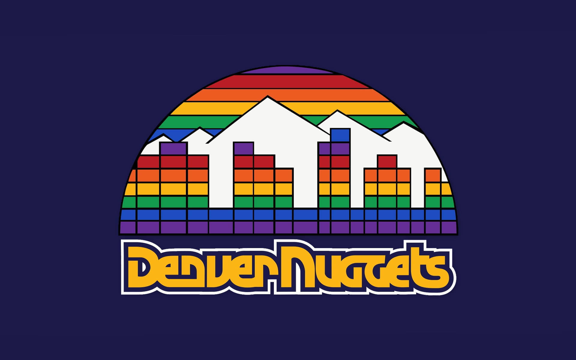 Denver Nuggets Retro Logo Tapet Wallpaper