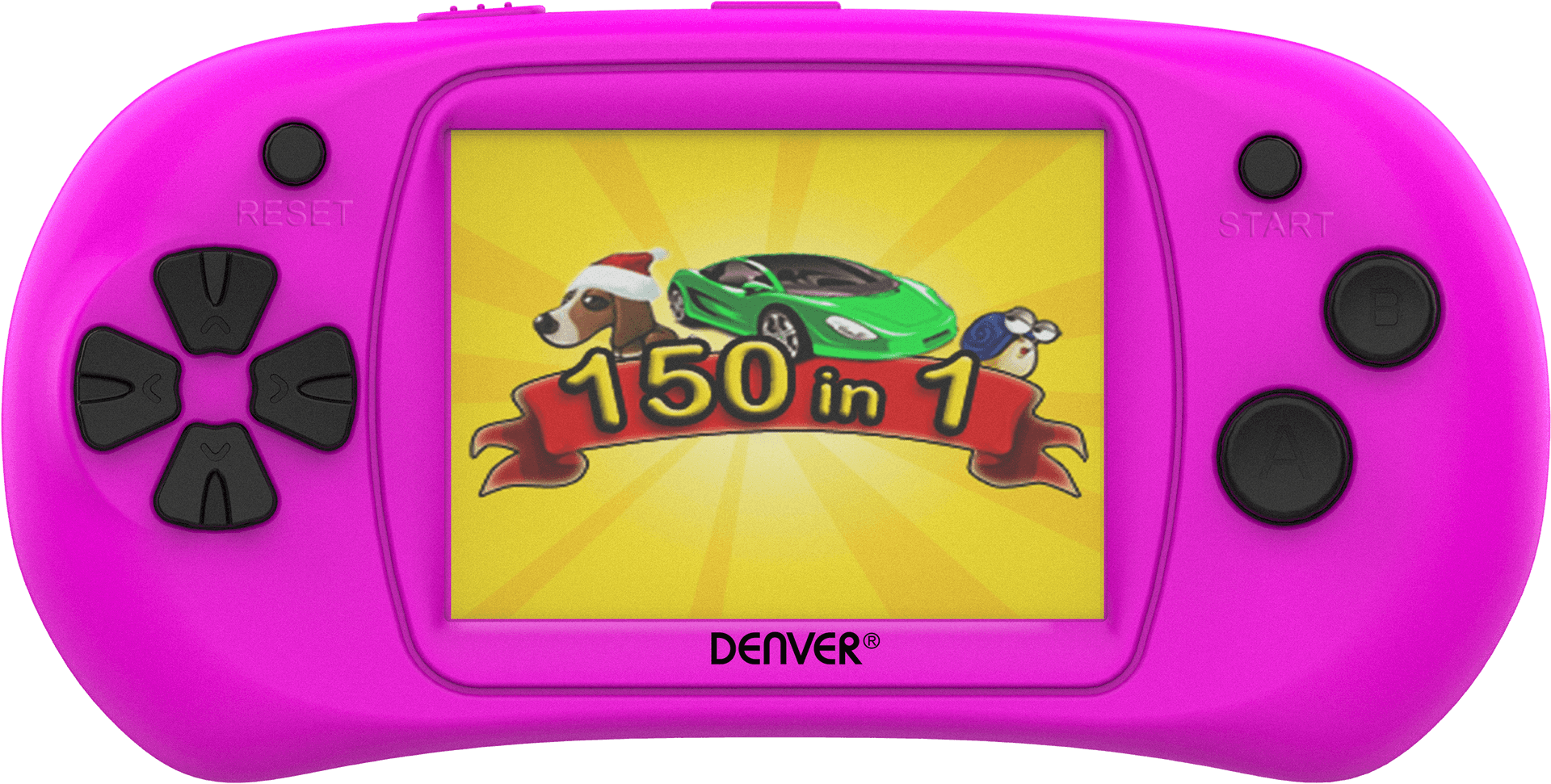 Denver150in1 Handheld Game Console Pink PNG