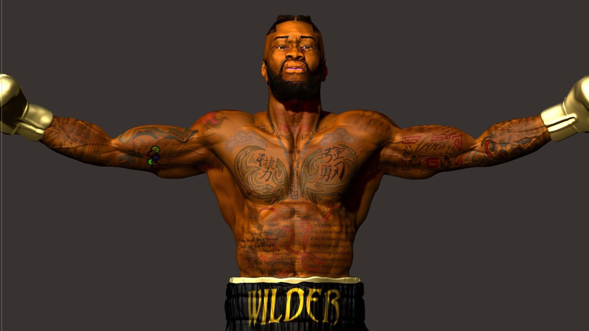 Deontay Wilder Victory Pose Wallpaper