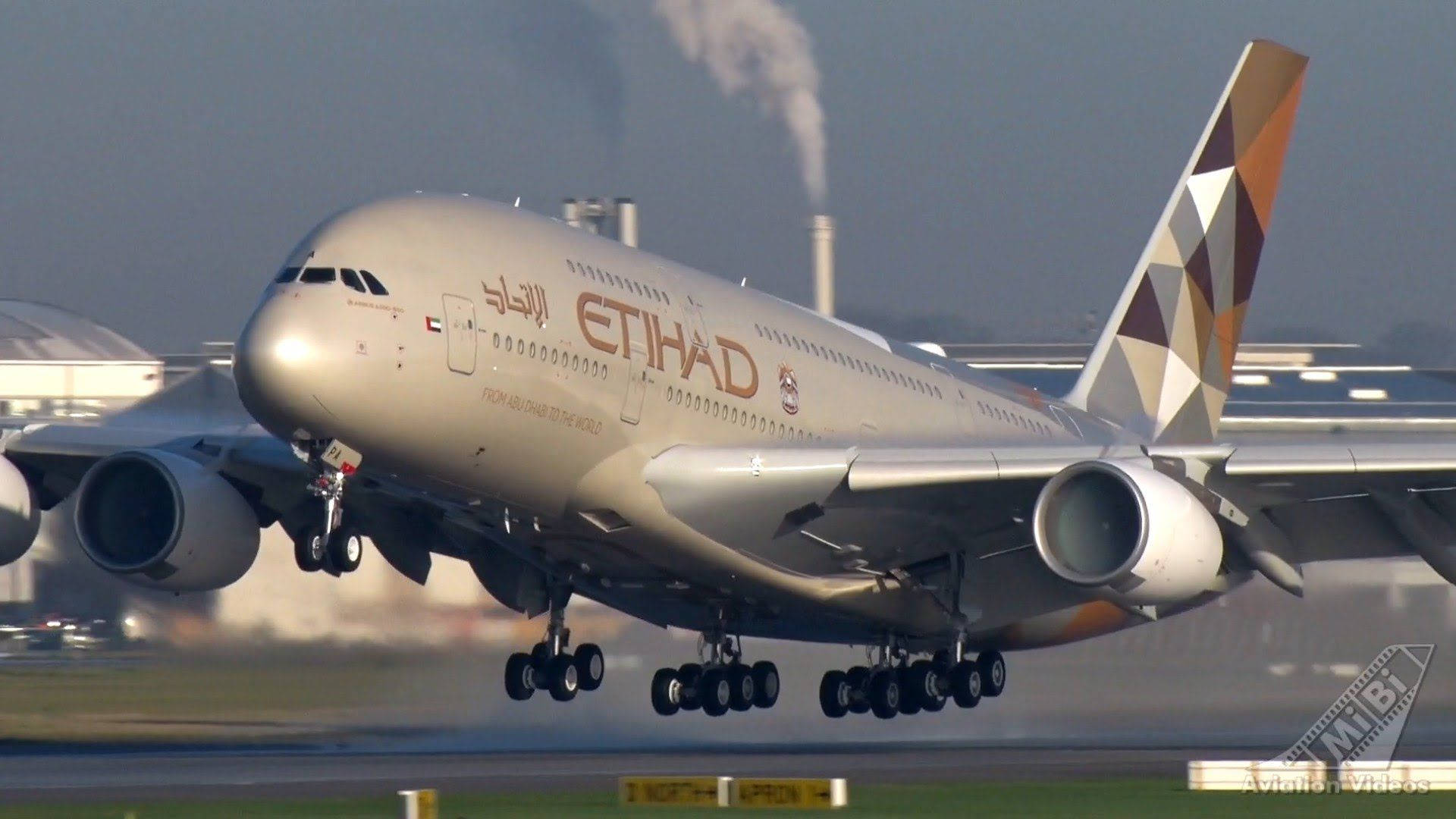 Departure Of Etihad Airplane Wallpaper