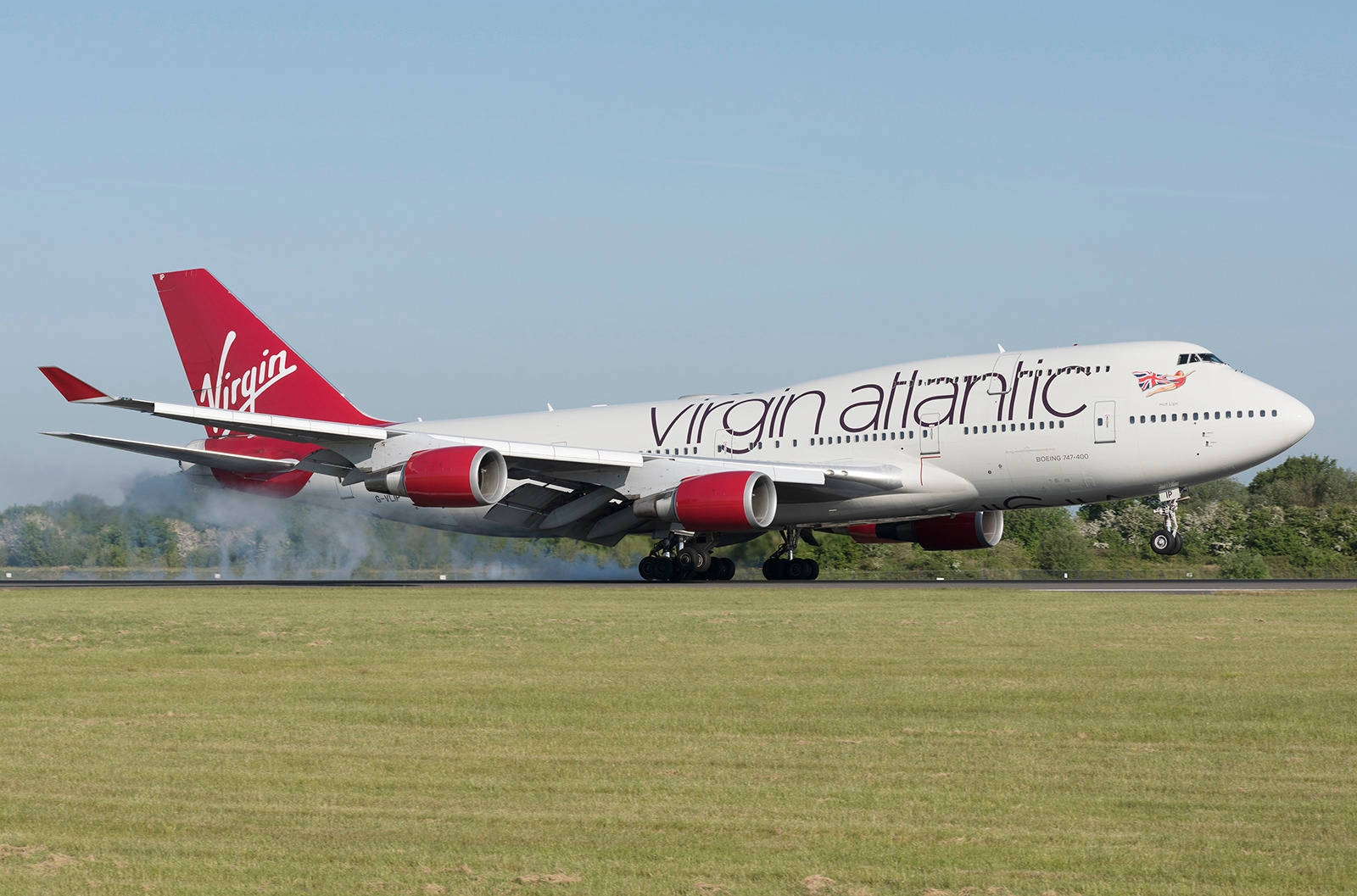 Abflugvon Virgin Atlantic-luftfahrt. Wallpaper