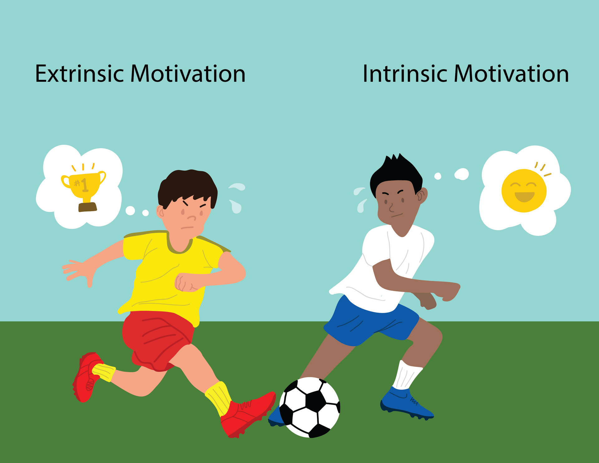 Intrinsic vs Extrinsic Motivation Concept Illustration Wallpaper