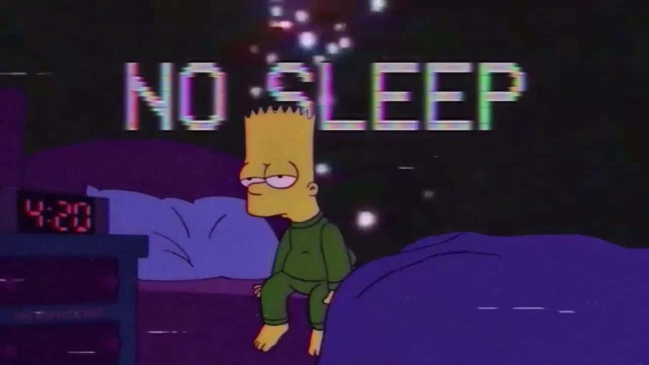 Bart Simpson feels sad and down. Wallpaper