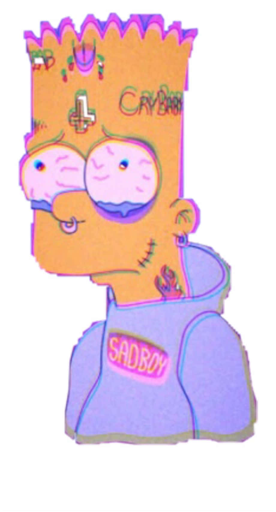 Download Depressed Bart Simpson Wallpaper 