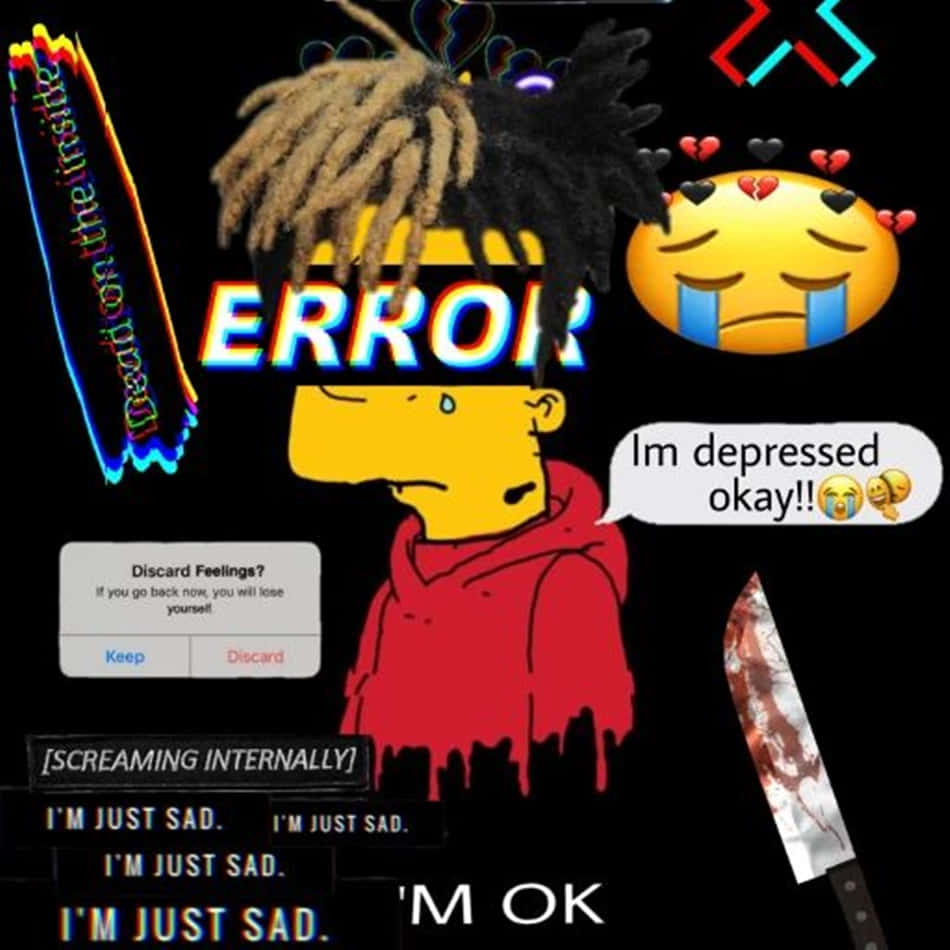 "Depressed Bart Simpson Struggles to Cope" Wallpaper