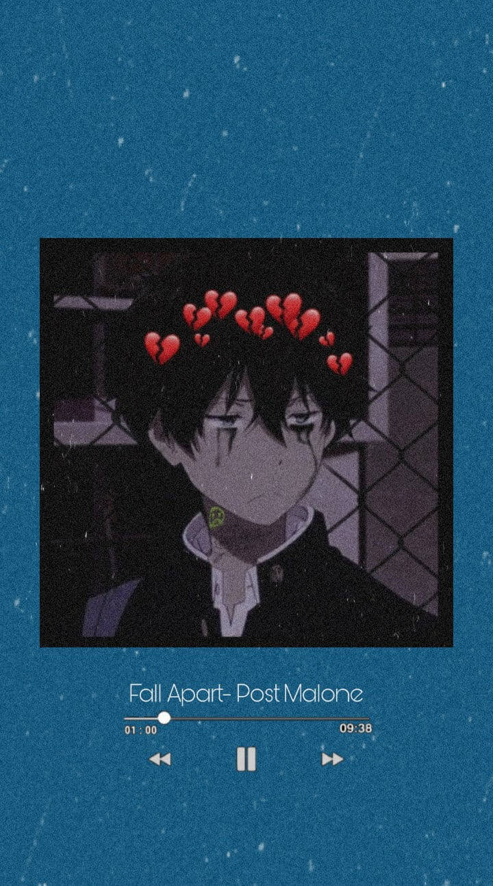 Depression Aesthetic Anime Music Player Wallpaper