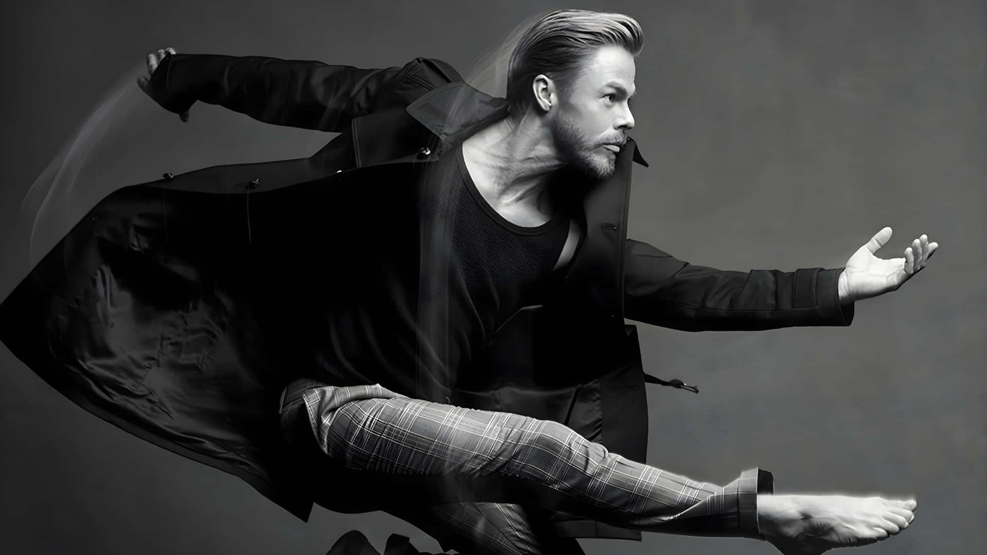 Derek Hough Dynamic Dance Pose Wallpaper