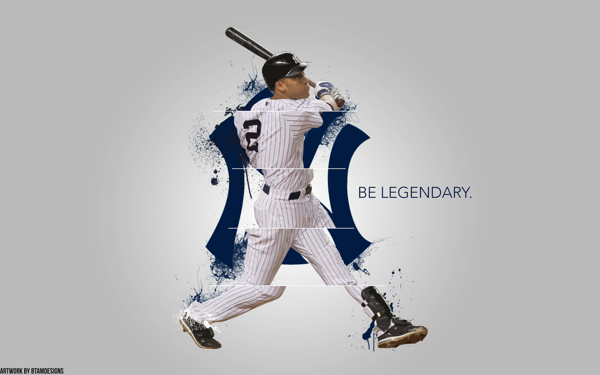 Download Yankees Derek Jeter Retro Style Wallpaper