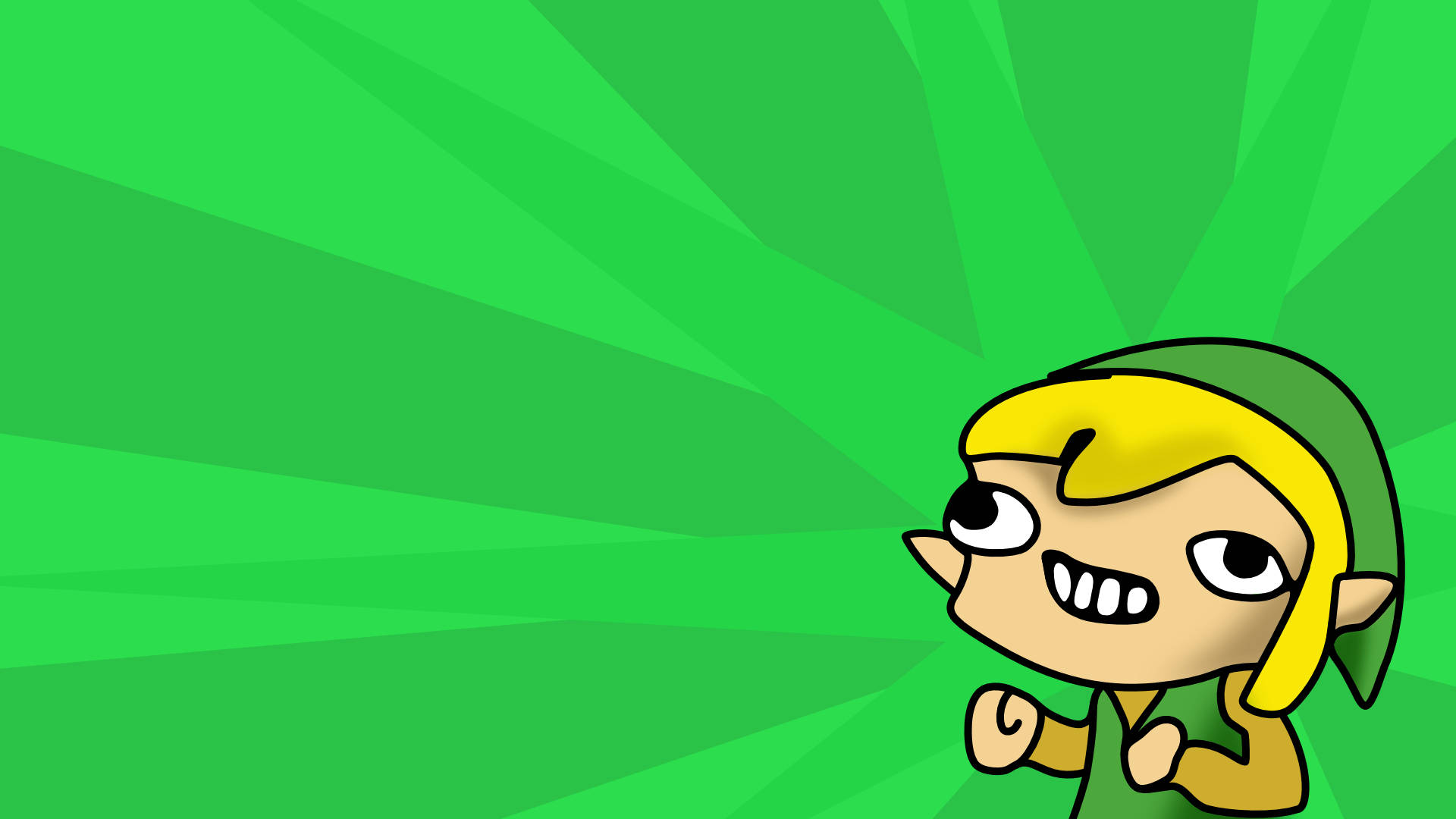 Derp Link Legend of Zelda meme with green elf showing excitement or amazement, funny emotion.