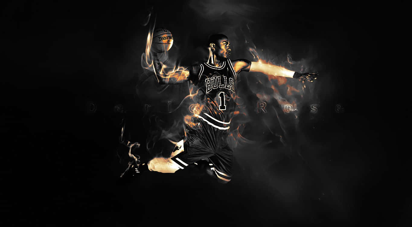 Foto Derrick Rose, stigende stjerne i NBA Wallpaper