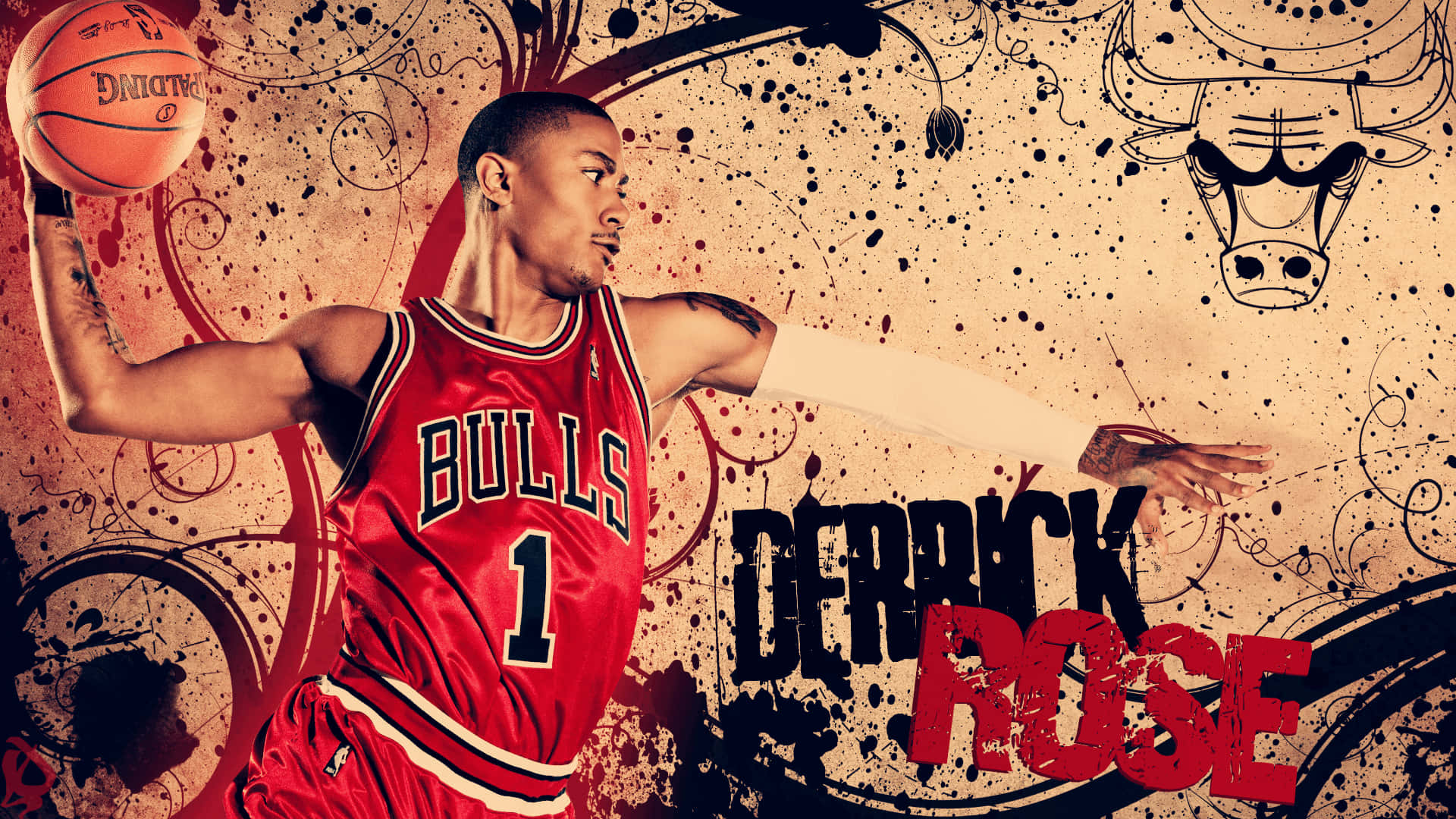 Download Chicago Bulls star Derrick Rose goes for a layup