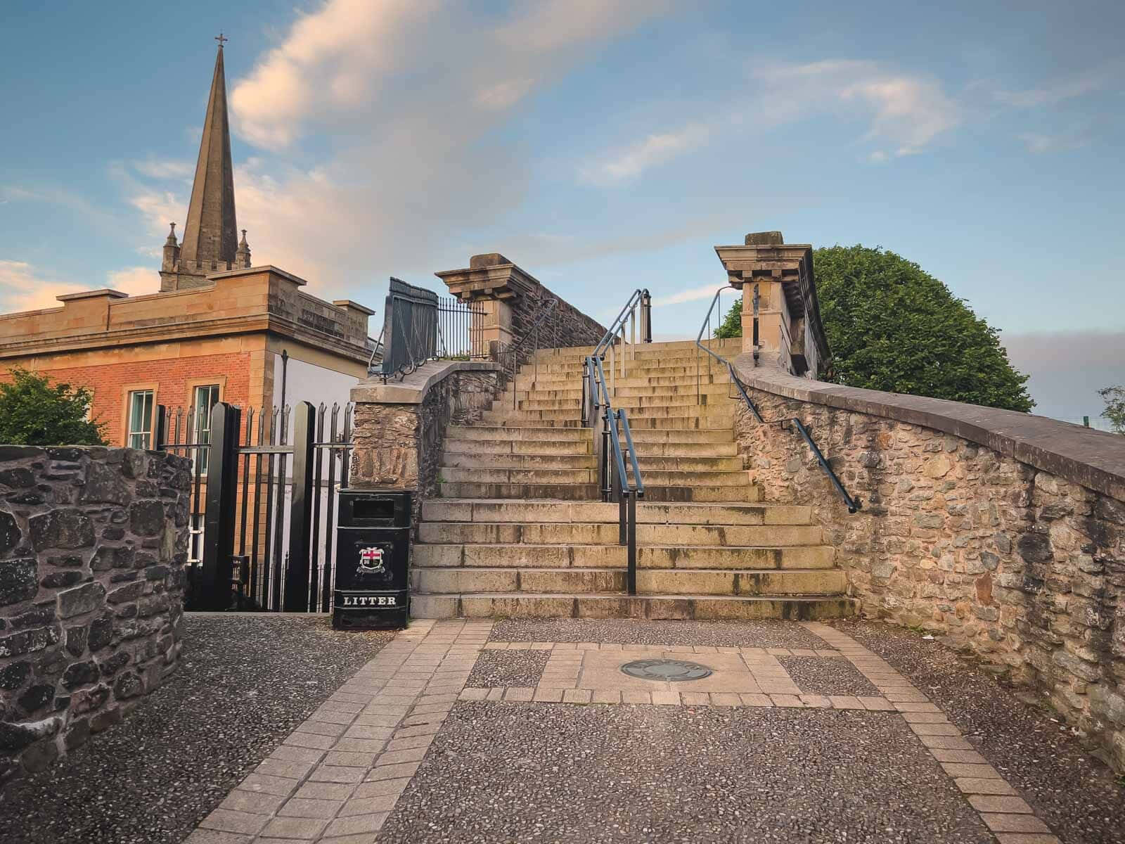 Derry Staircaseand Spire Wallpaper