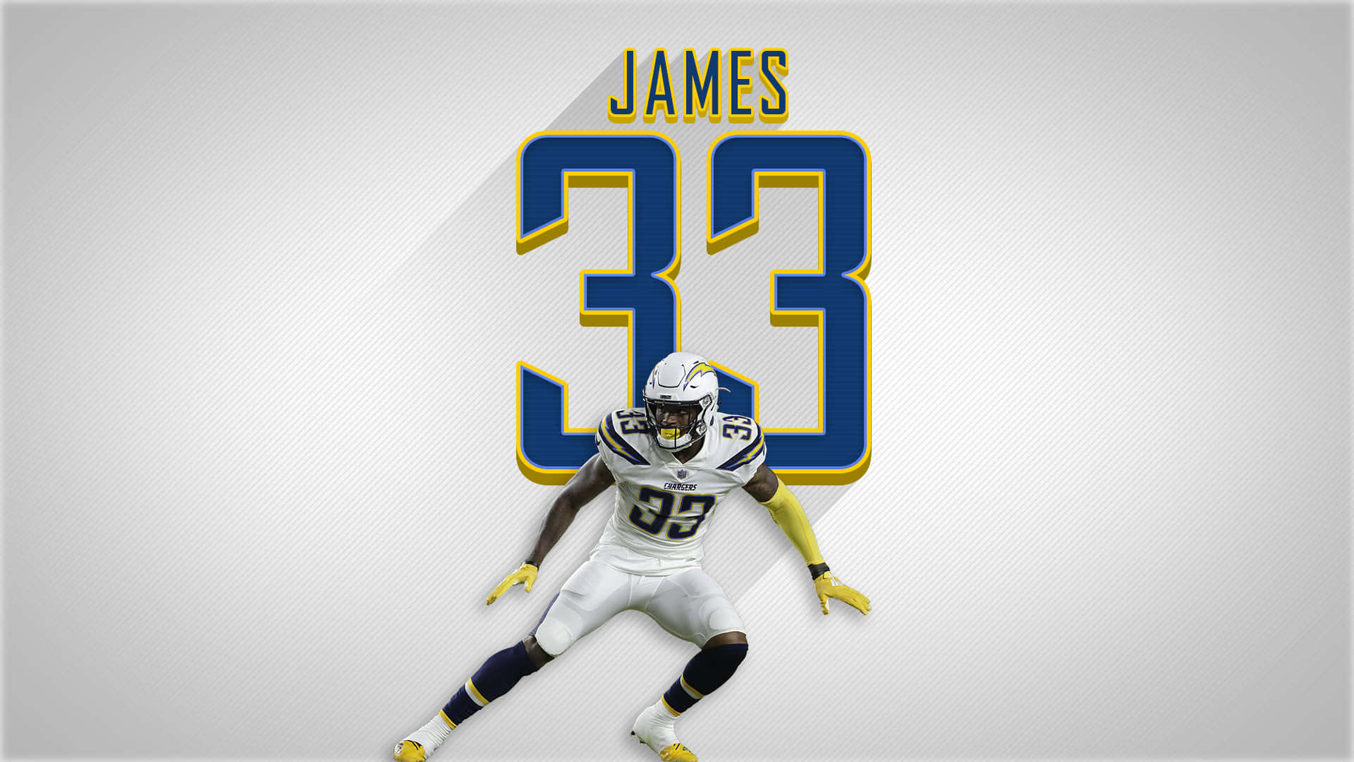 Derwin James Graphic Art Los Angeles Chargers Safety Wallpaper