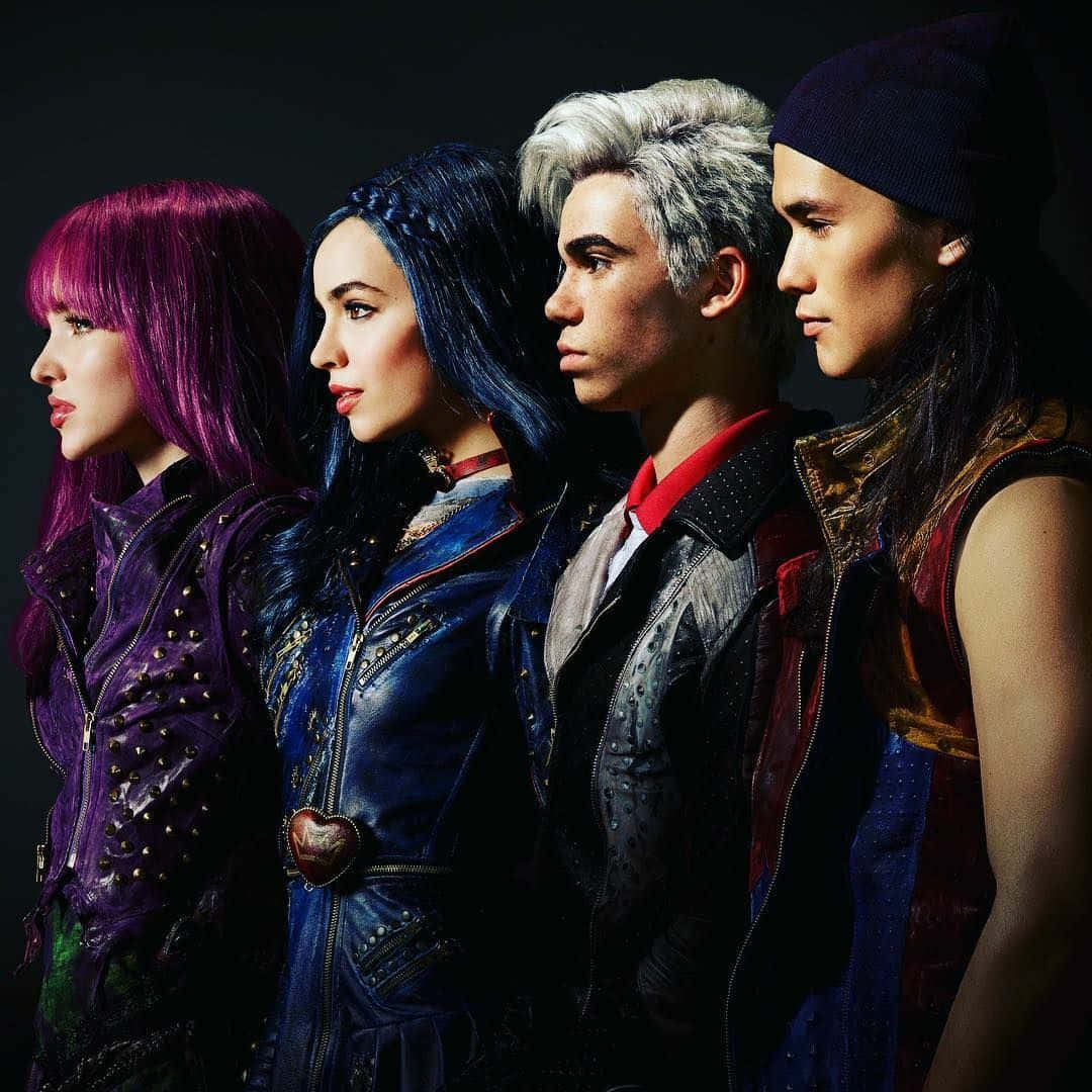 Group of Descendants Characters Smiling Together