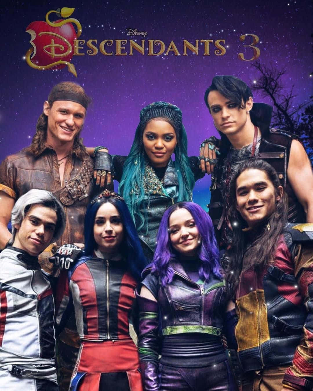 The main cast of Disney's Descendants movie posing together