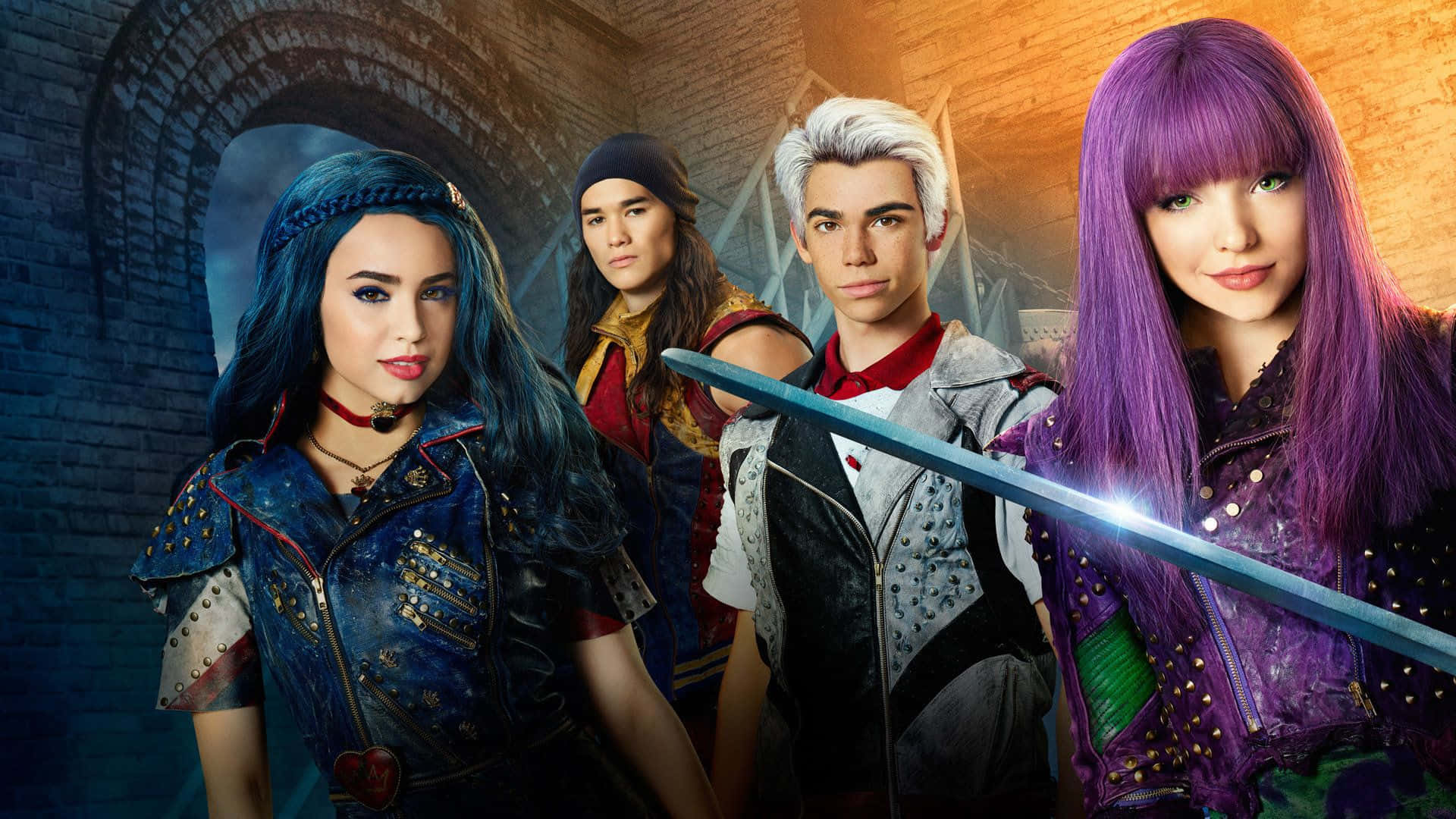 Download The Core Four of Disney's Descendants Movie: Mal, Evie