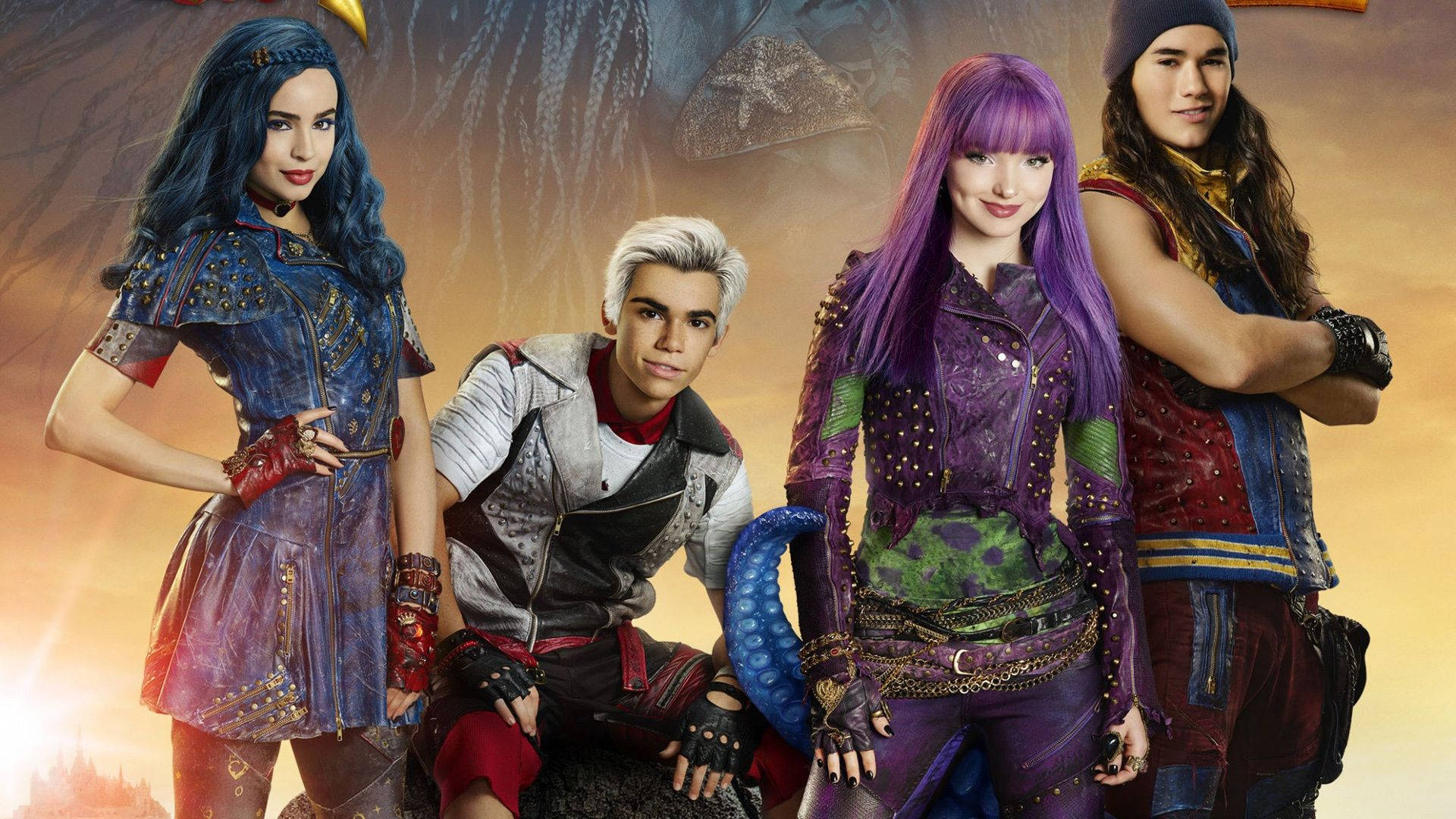 Descendants 2 Characters At Dawndescendants 2 Characters At Dawn Background