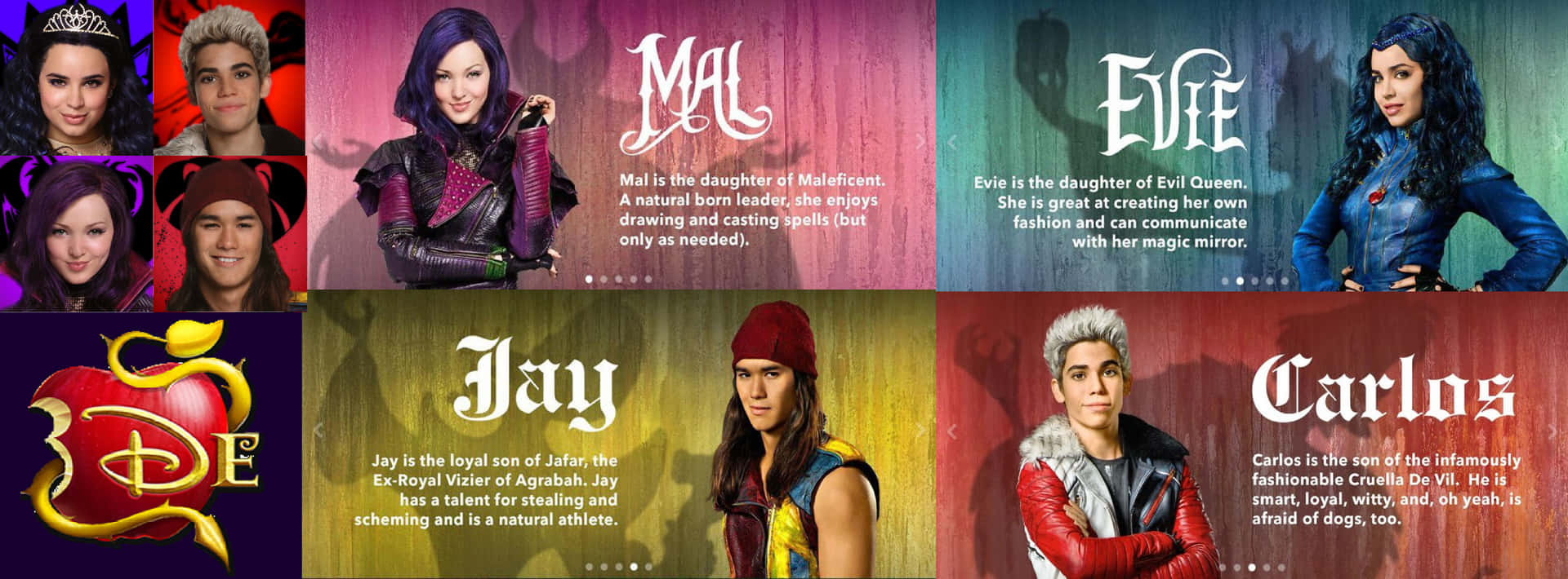 Download The Descendants cast posing together in a fun and colorful setting...