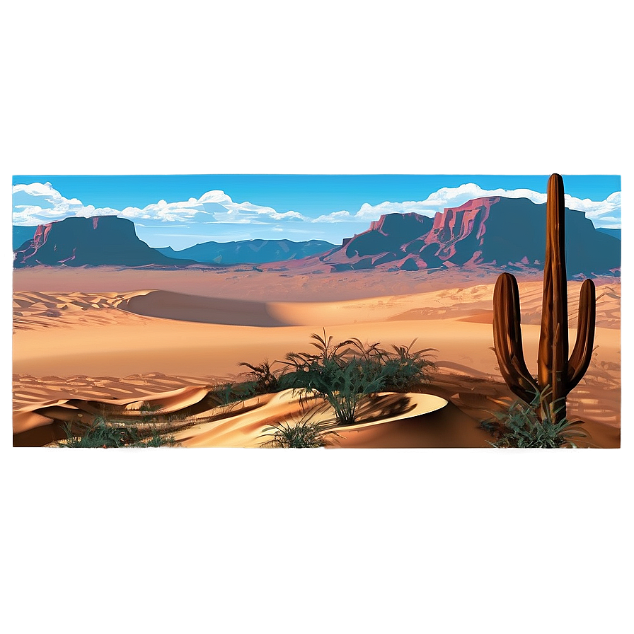 Desert Adventure Landscape Png Irx83 PNG