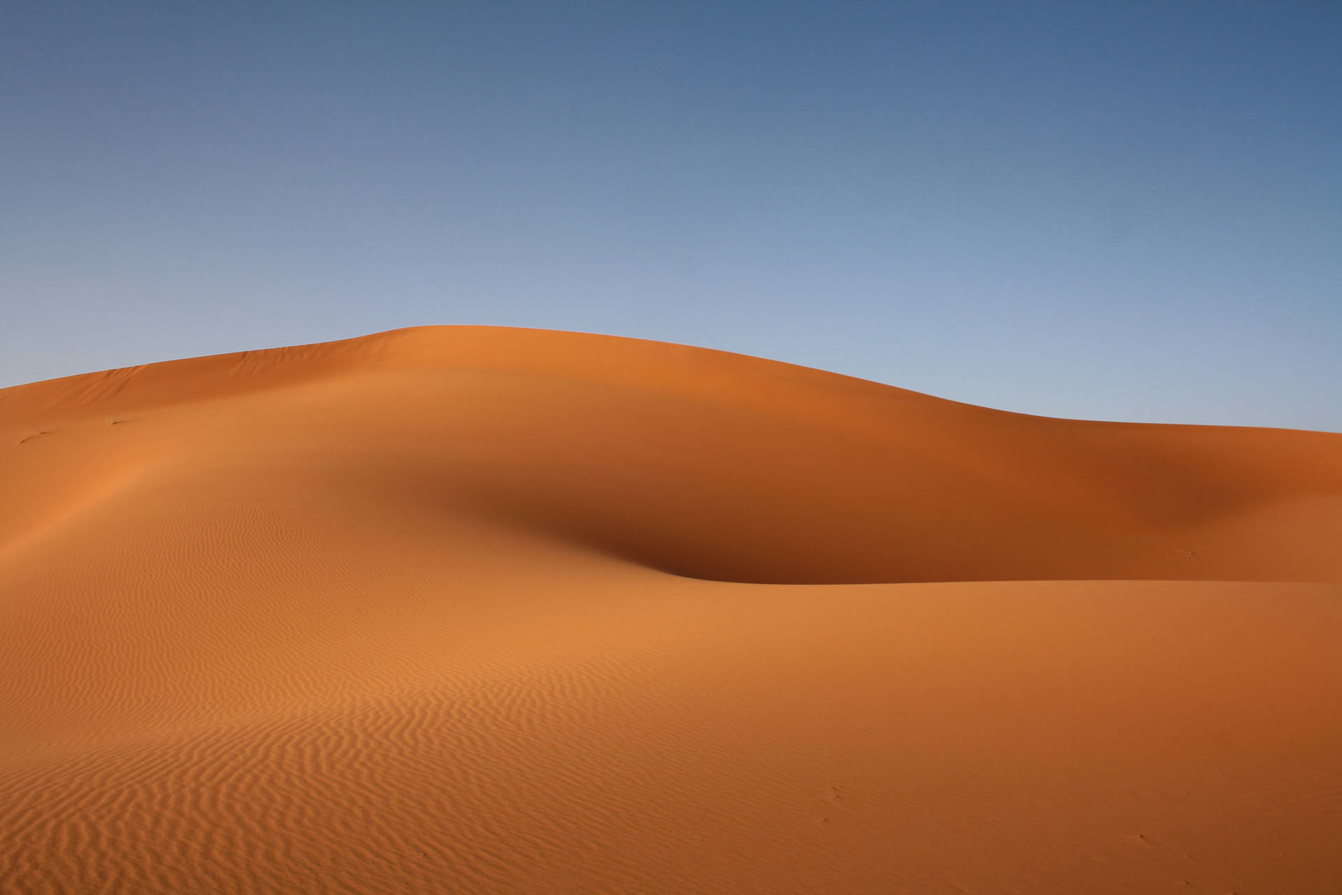 A surreal desert landscape during the day Wallpaper