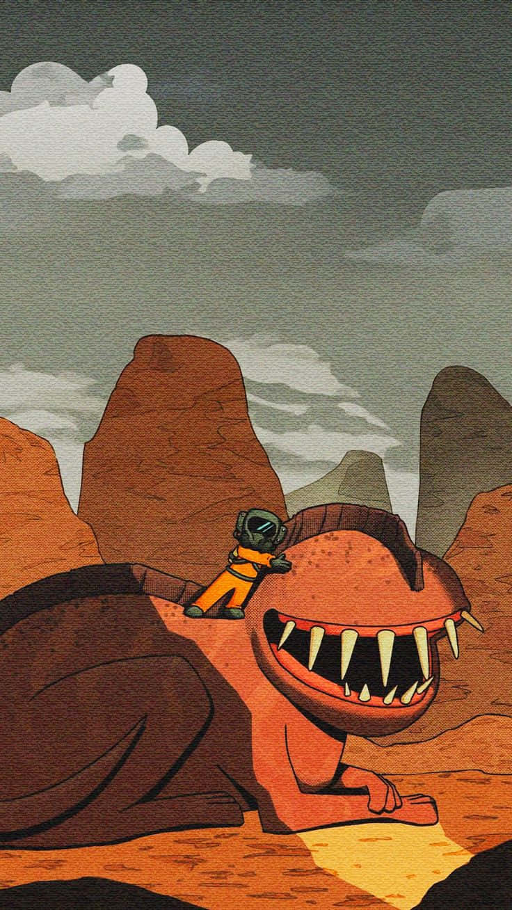 Desert Dino Ride Wallpaper