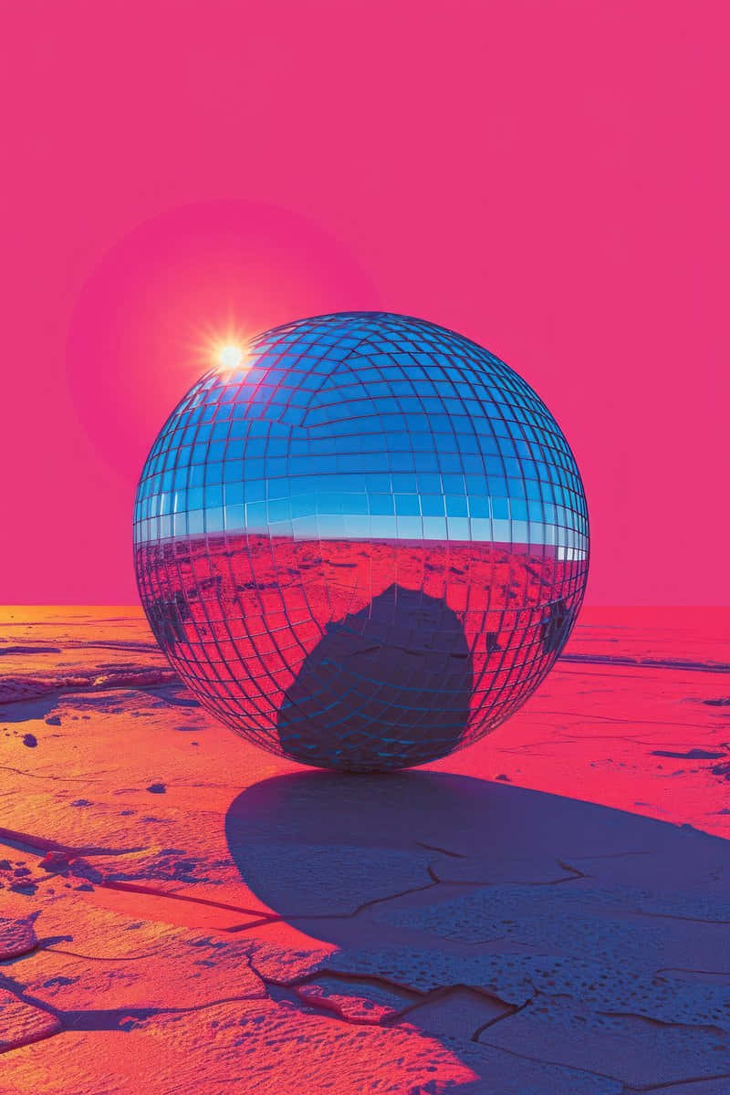 Desert Disco Ball Sunset Wallpaper