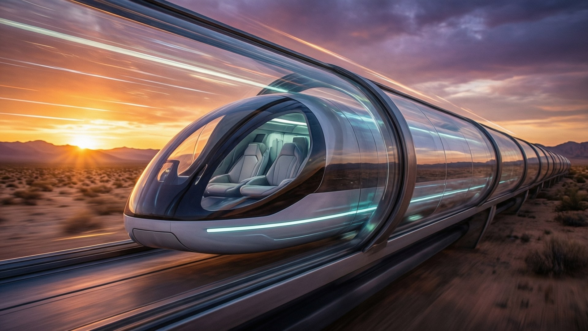 Desert Hyperloop Wallpaper