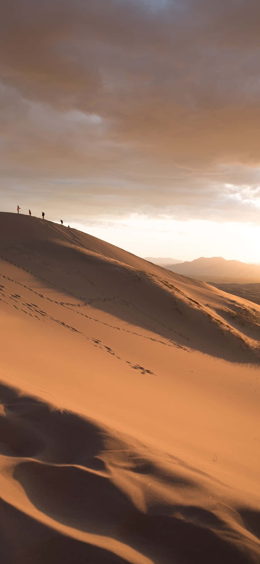 Folk, der rejser i ørkenen iPhone Tapet Wallpaper
