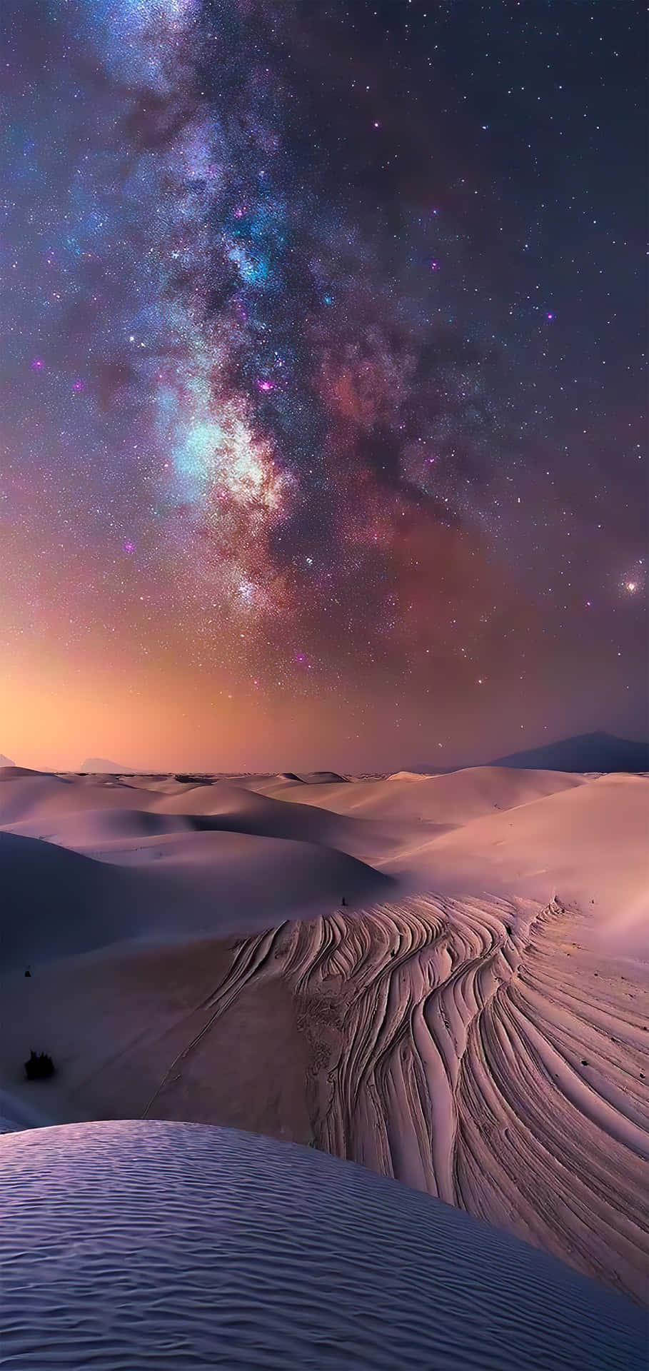 Mælkevejen Over en ørken iPhone Wallpaper Wallpaper