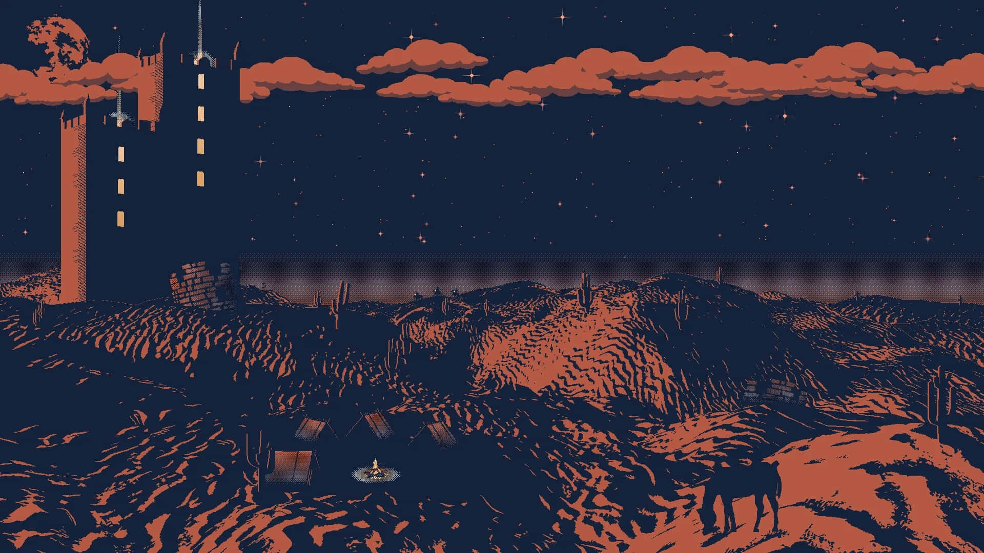 Desert Night Tower.jpg Wallpaper