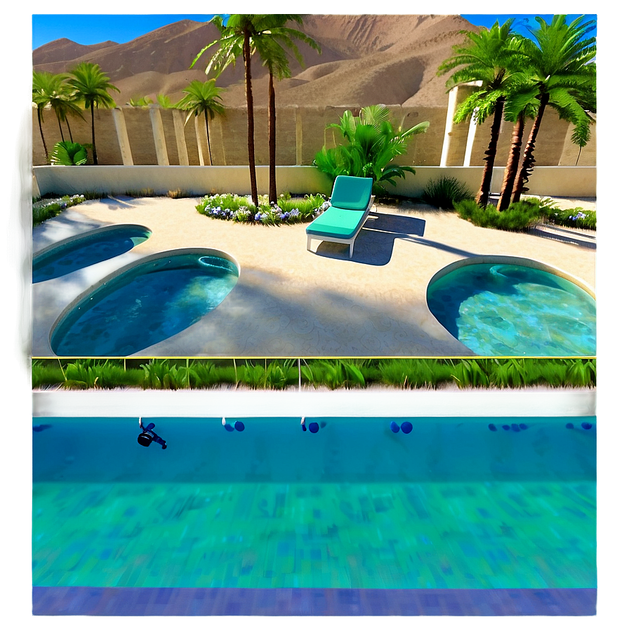 Desert Oasis Swimming Pool Png Gax53 PNG