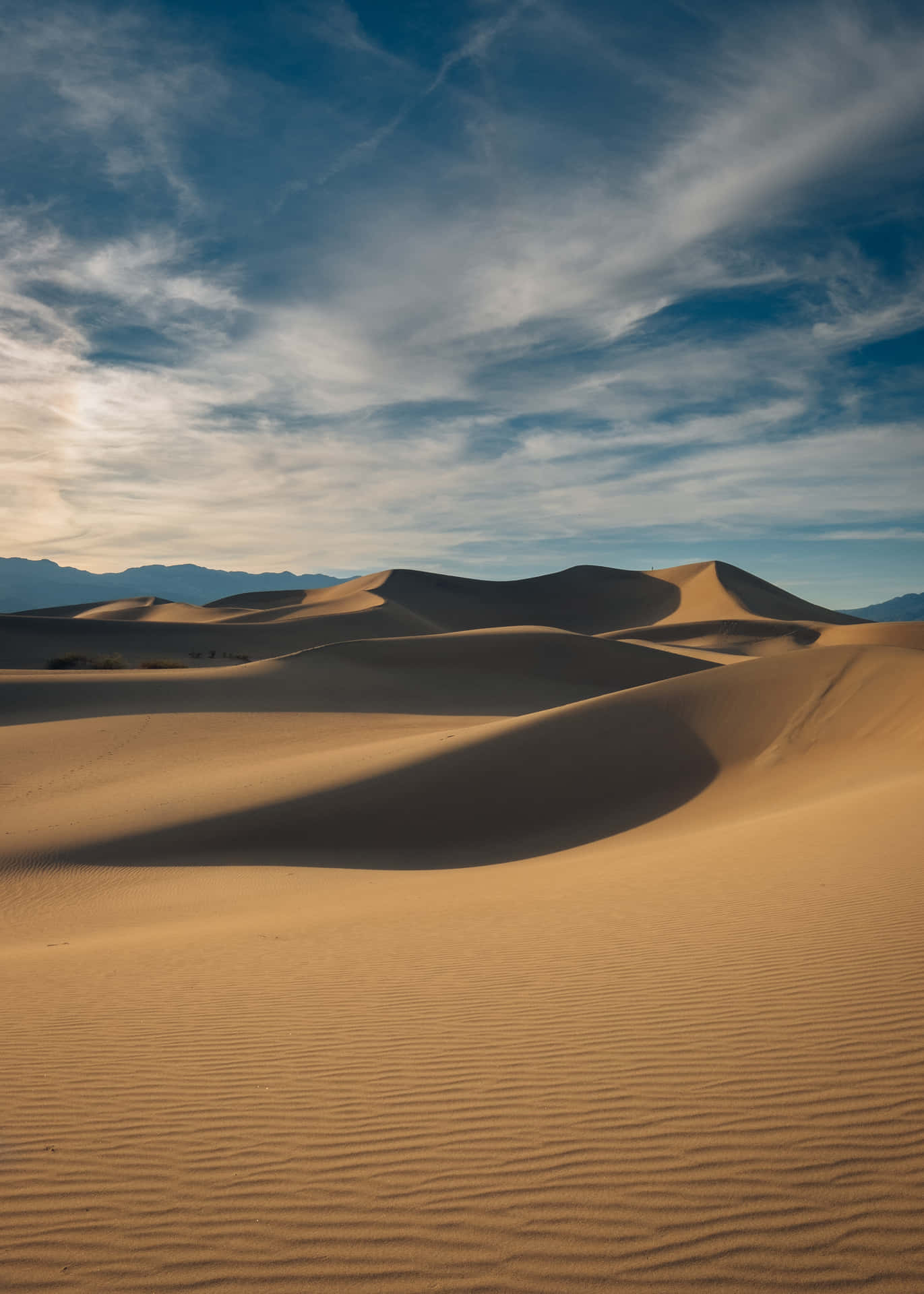 Denrøde Sandørken I Death Valley.