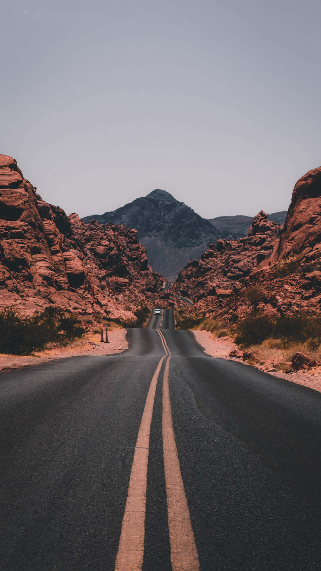 Desert_ Road_ Mountain_ View.jpg Wallpaper