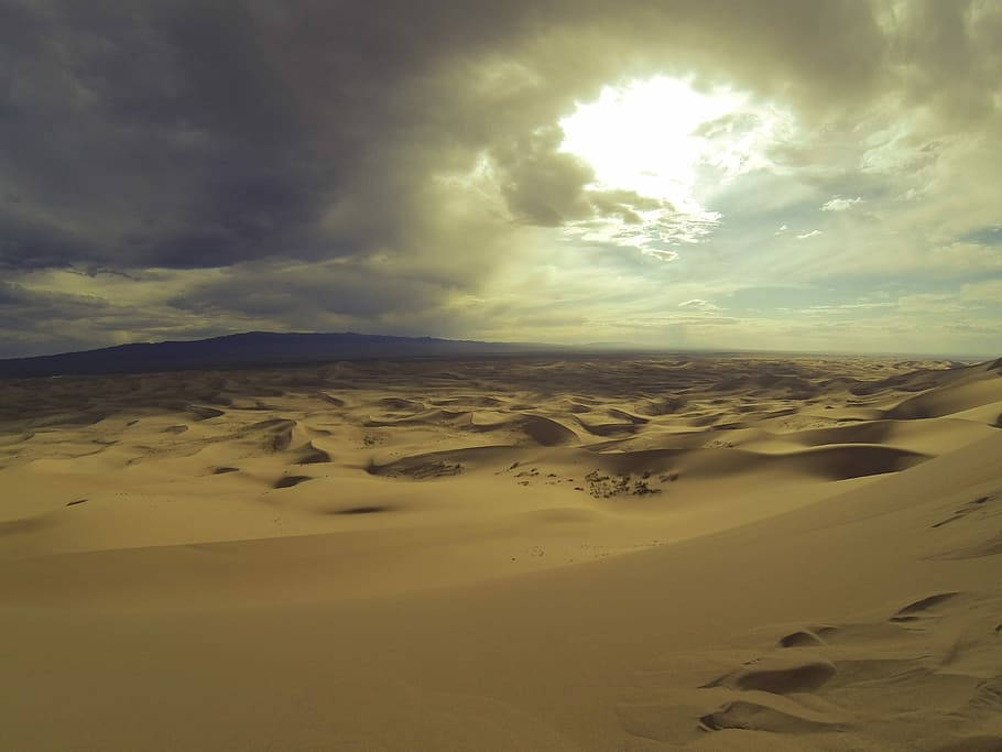 Desiertodel Sol De Mongolia. Fondo de pantalla