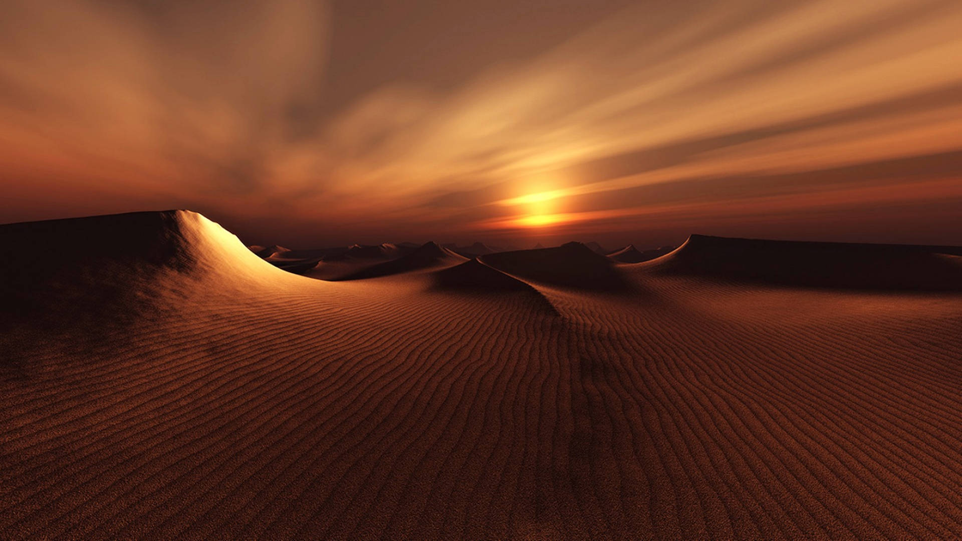 Desert Sunset Desktop Wallpaper