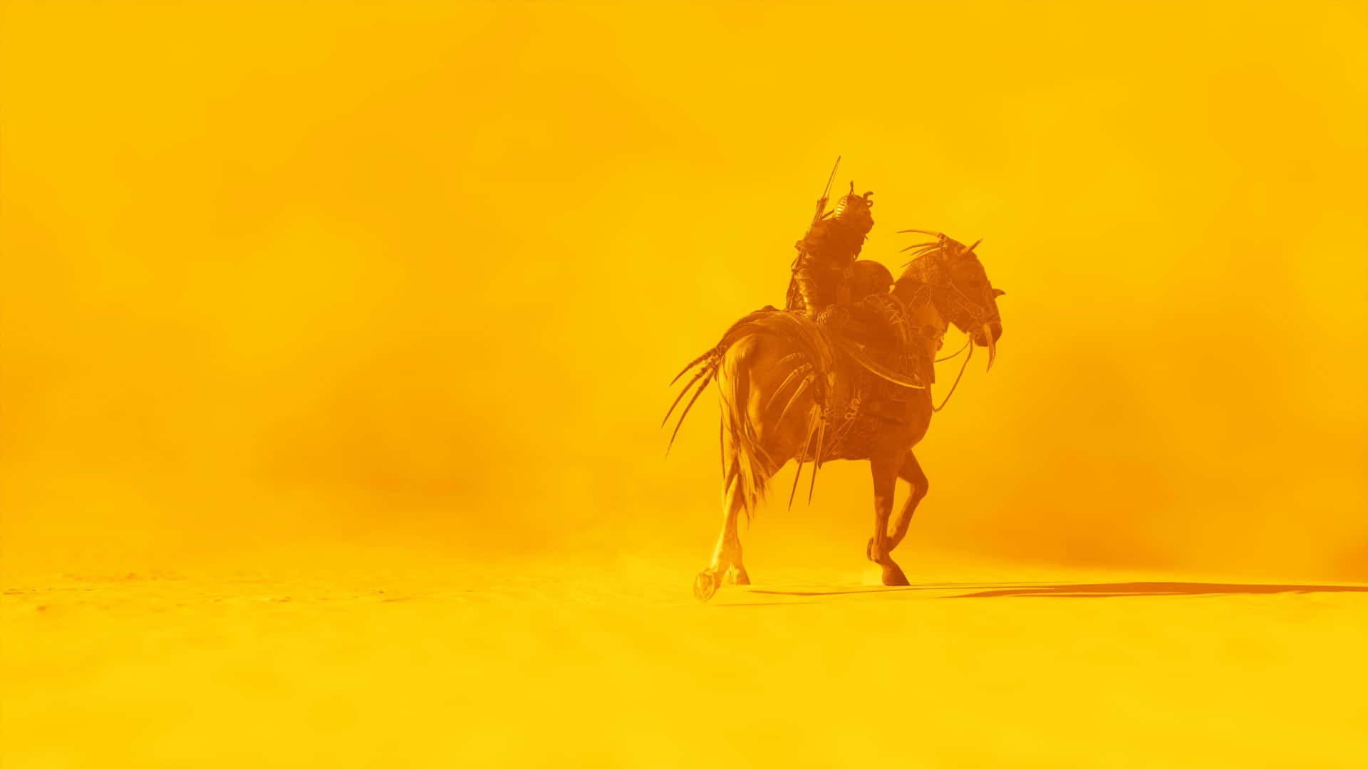 Desert Warrioron Horseback Wallpaper