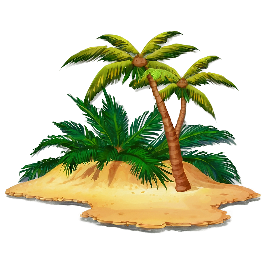 Deserted Island Sunset Png Cdx95 PNG