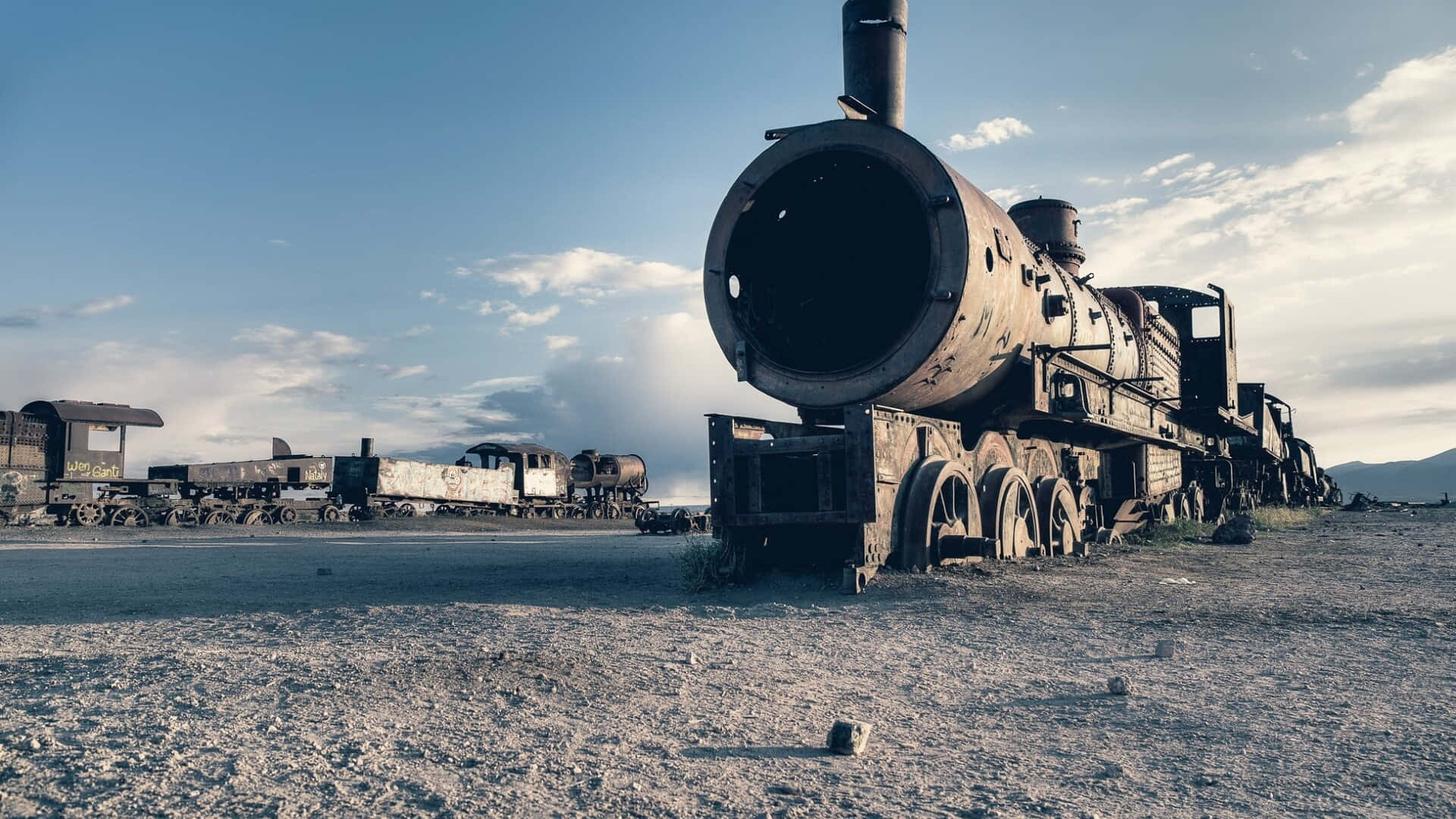 Cimetière De Trains Déserté Fond d'écran