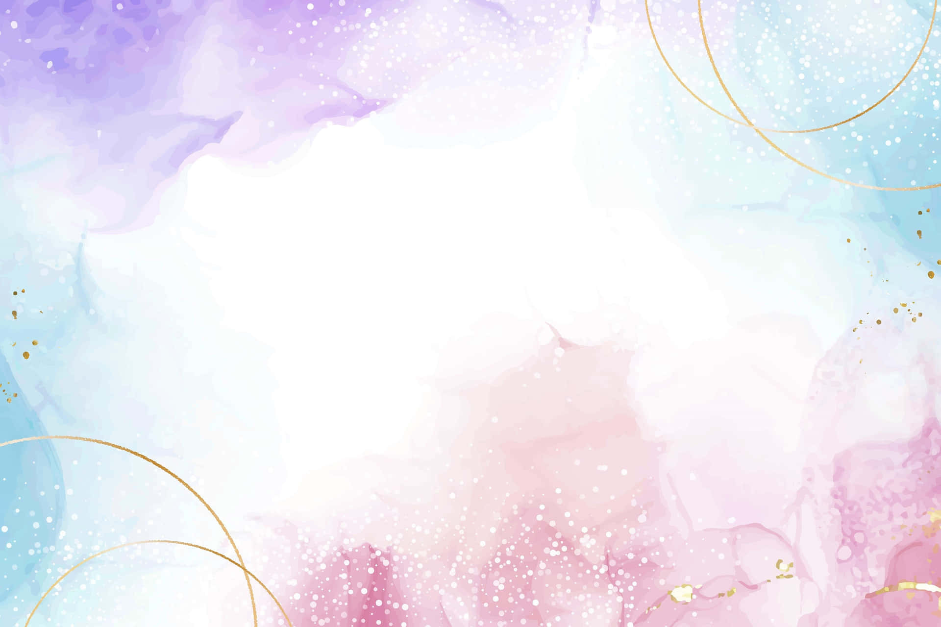 watercolor background with gold and blue stars
