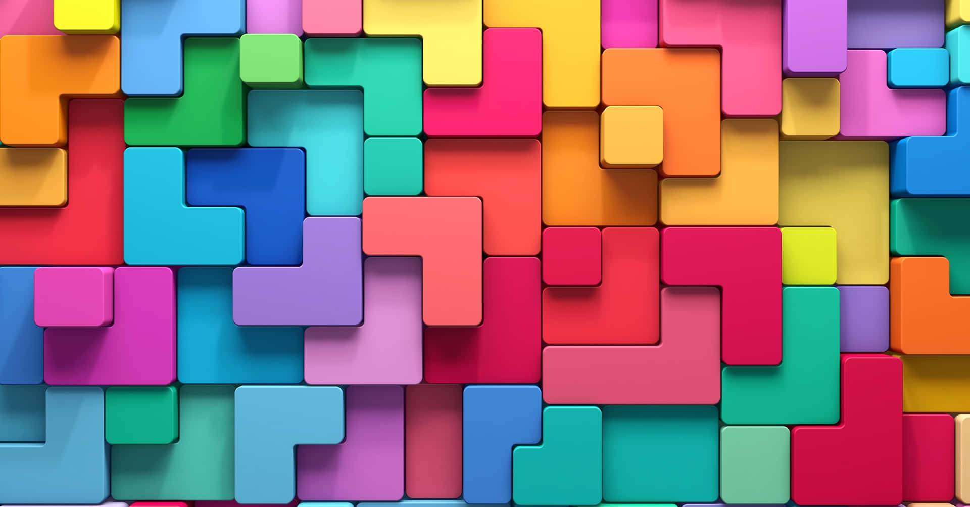 Colorful Blocks In A Colorful Background