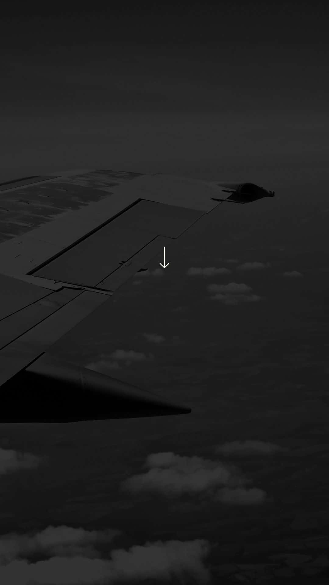 Airplane Window Design Black Background