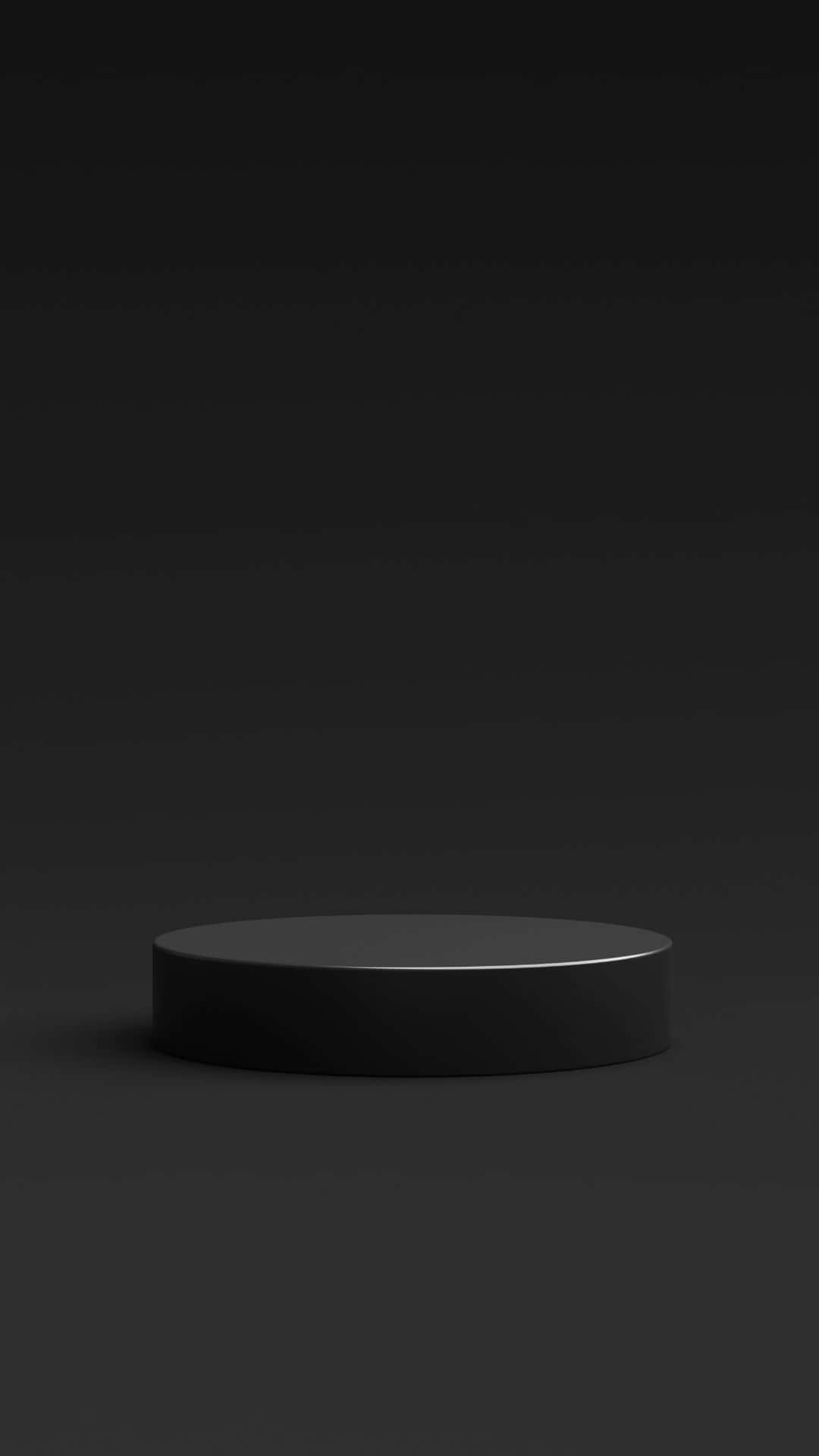 Simple Cylinder Podium Design Black Background