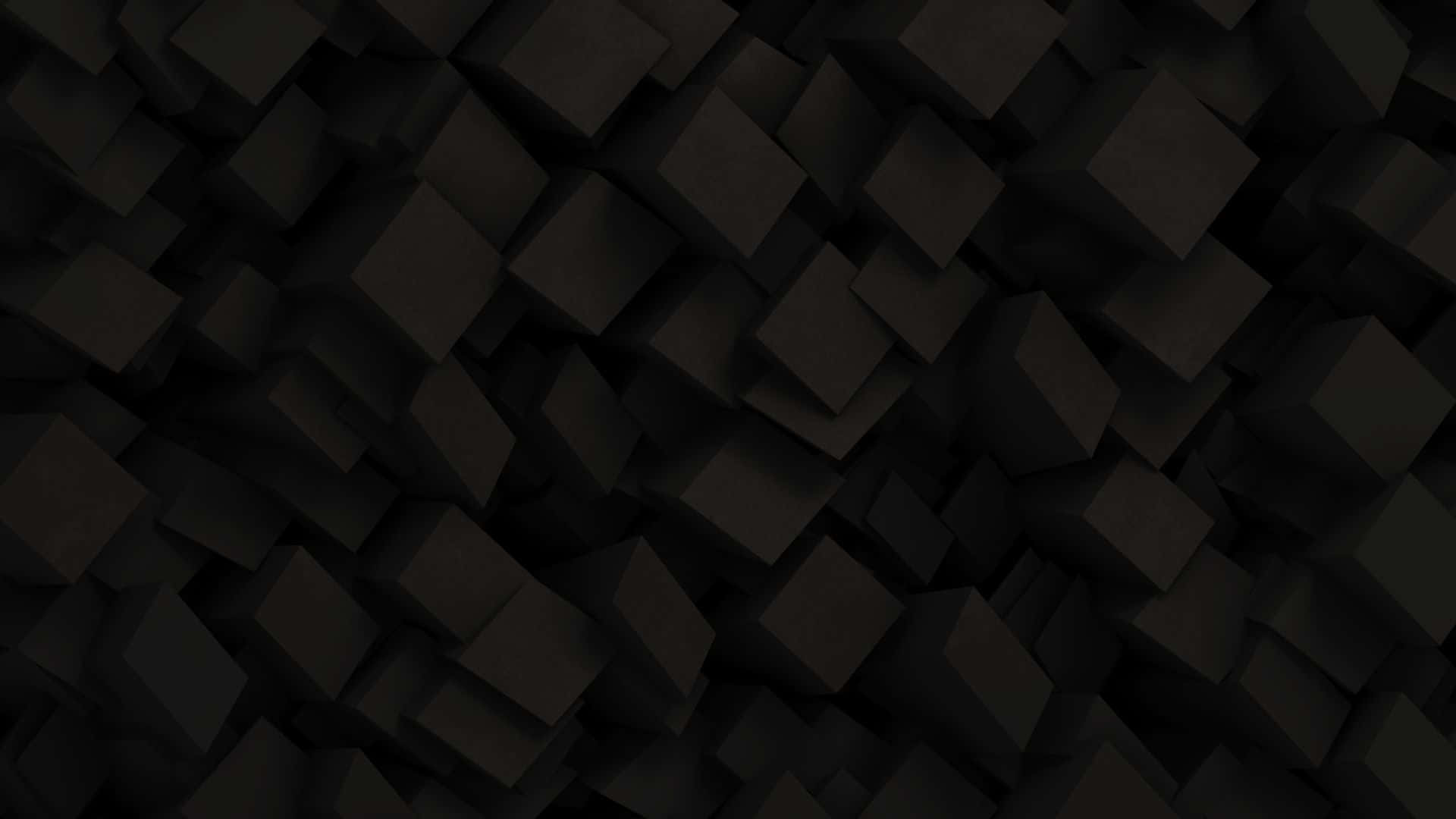 Diseñode Cubos 3d Con Fondo Negro