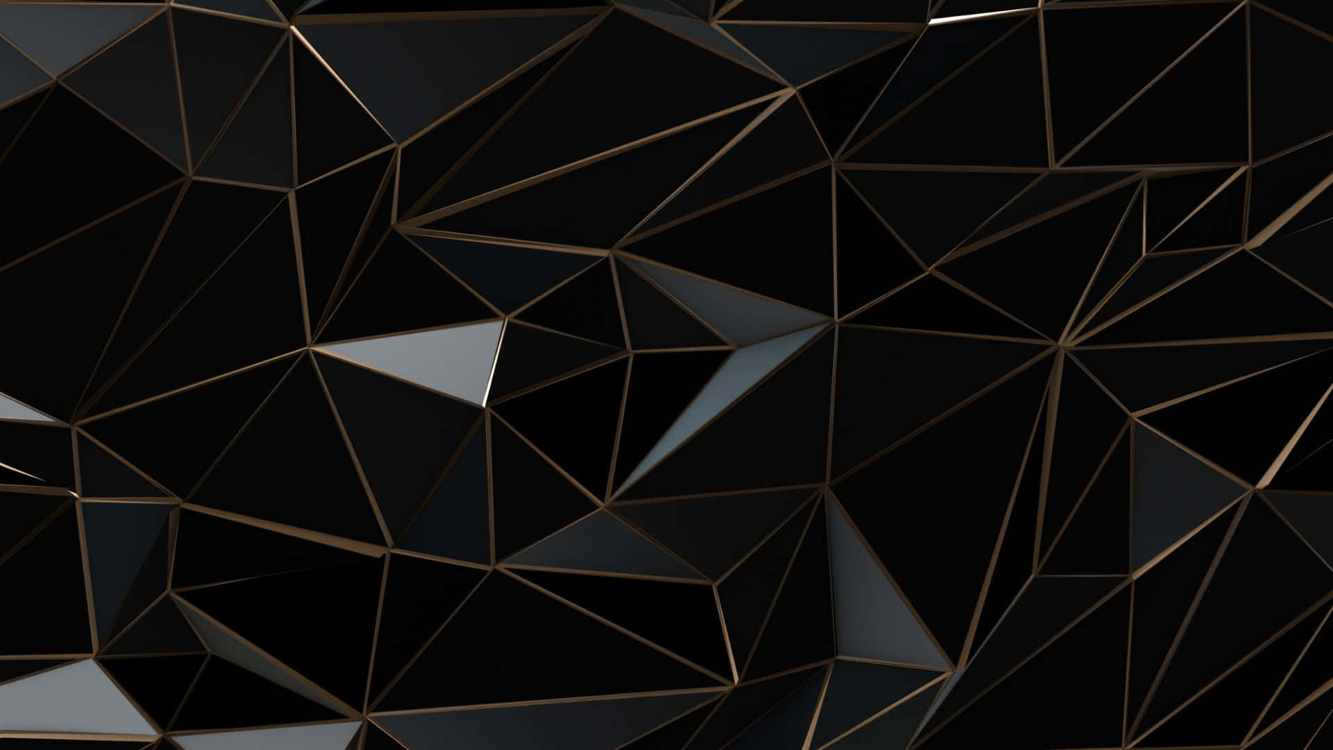 Glossy Cubism Design Black Background