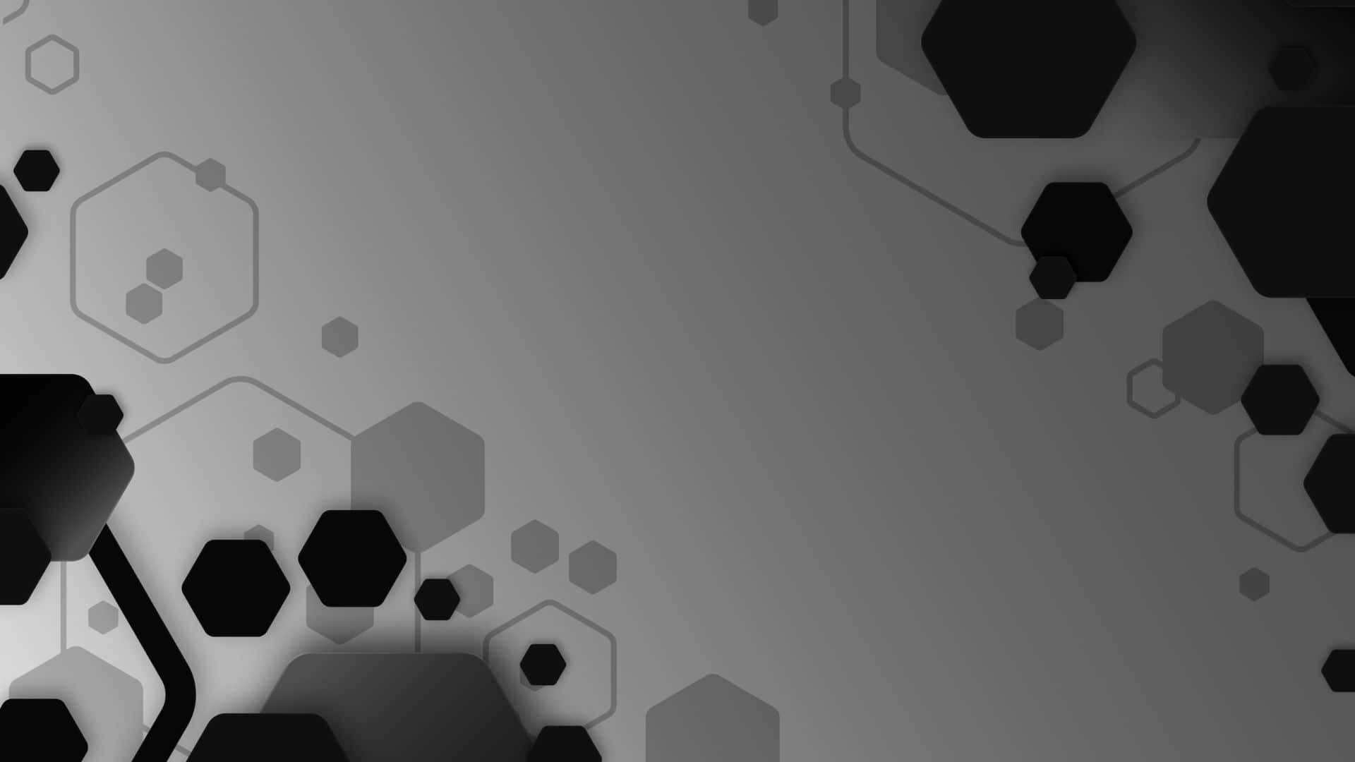 Cute Hexagons Design Black Background
