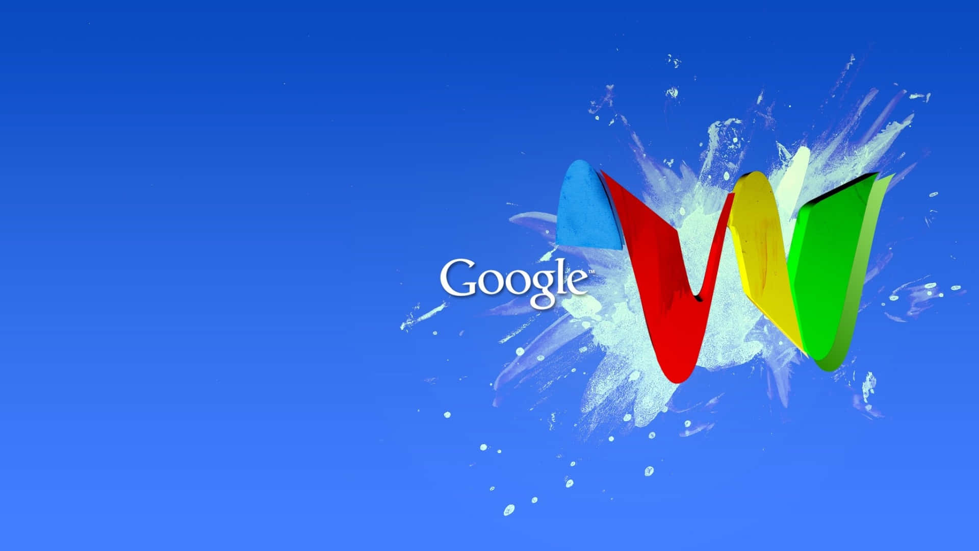 Logoet fra Google på en blå baggrund Wallpaper