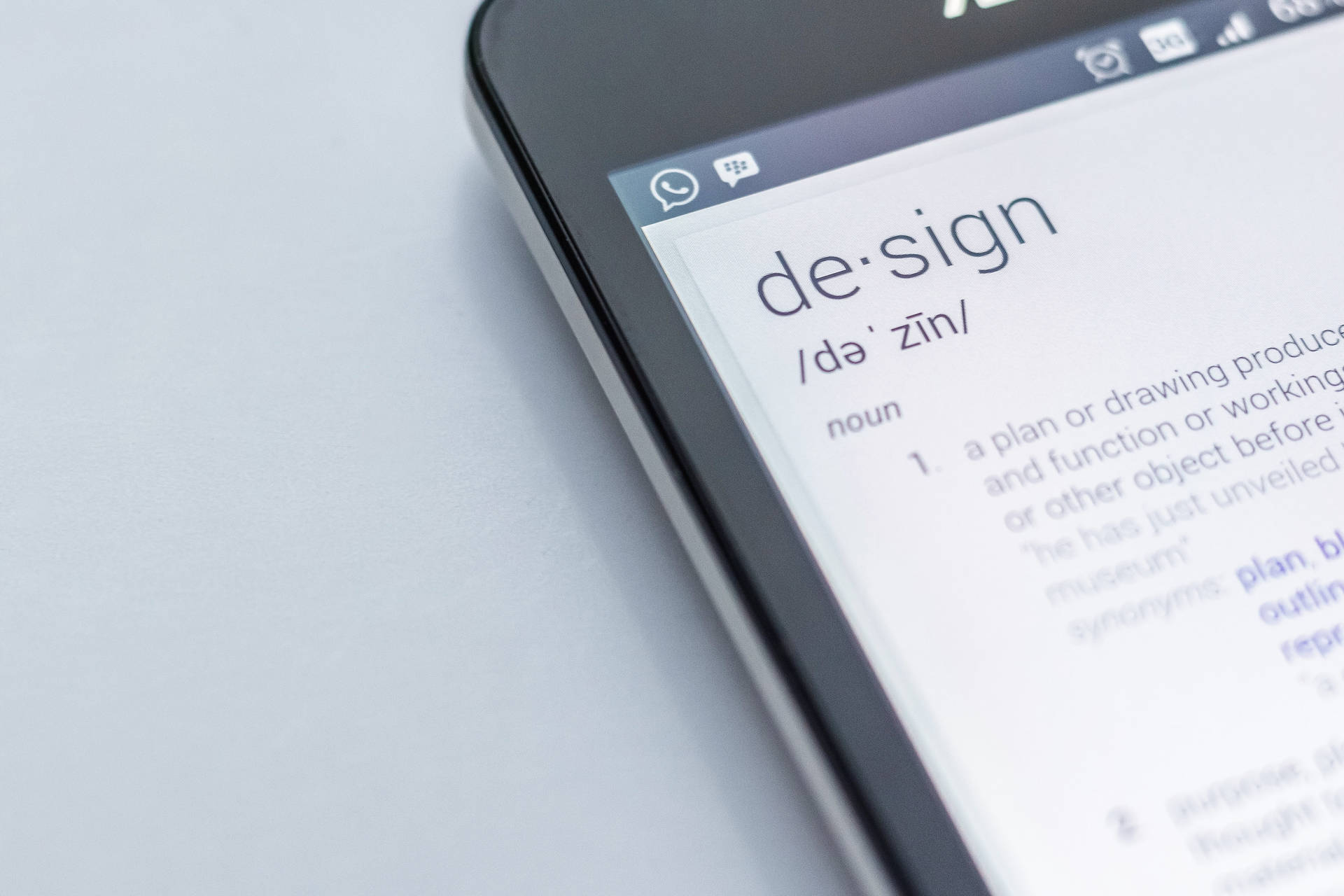 Design Meaning In Mobile Dictionary Wallpaper
