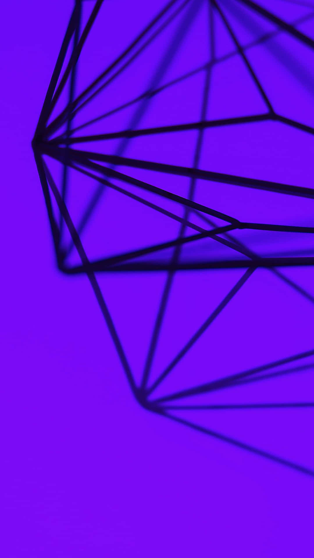 A Black And Purple Geometric Object On A Blue Background Wallpaper