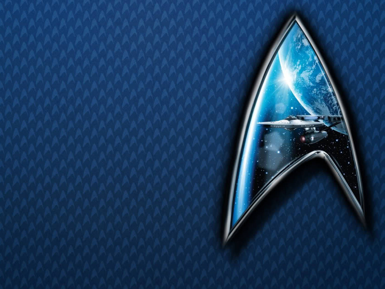 Artistic wallpaper of logo of Star Trek. 